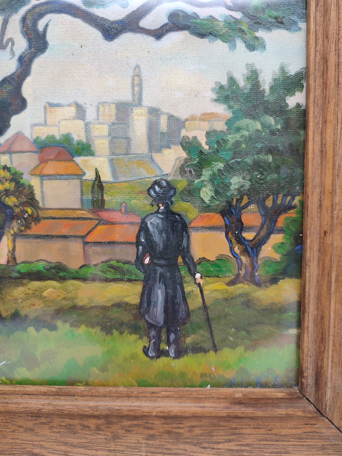 61393 Quadro Aldo di Castro con cornice in legno