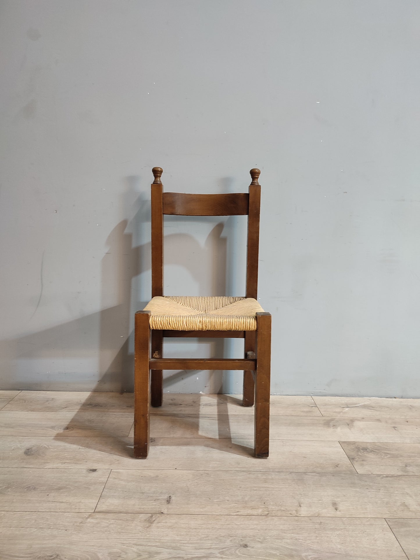66847 set n 6 sedie in legno con seduta in paglia