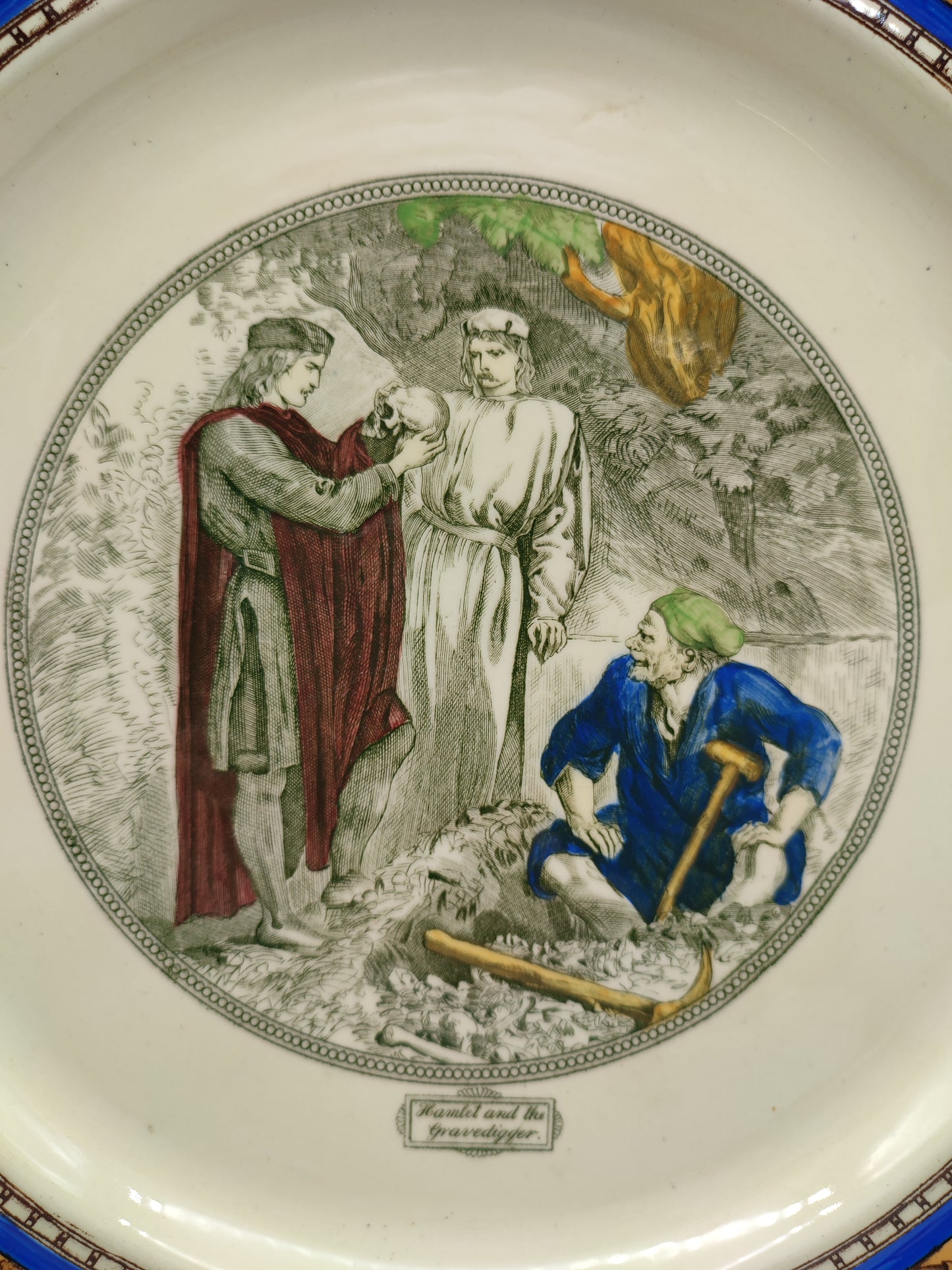 67295 Piatto decorativo Adams Tunstall, England, Shakespeare, Hamlet