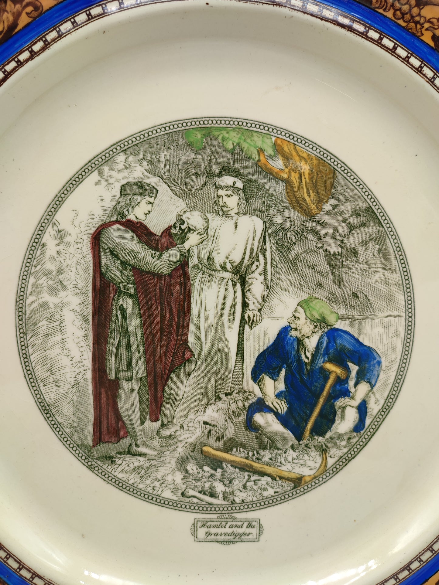 67295 Piatto decorativo Adams Tunstall, England, Shakespeare, Hamlet