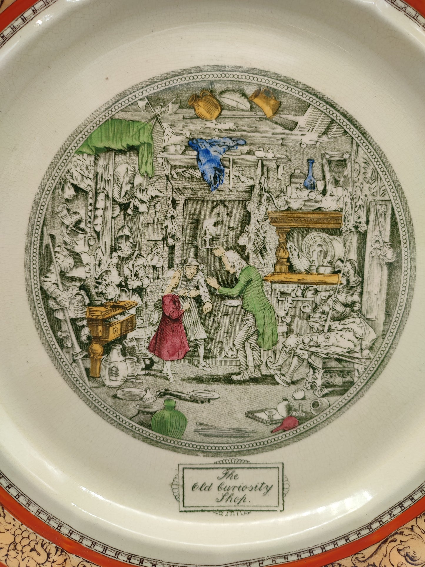 67295 Piatto decorativo Adams Tunstall, England, Dickens