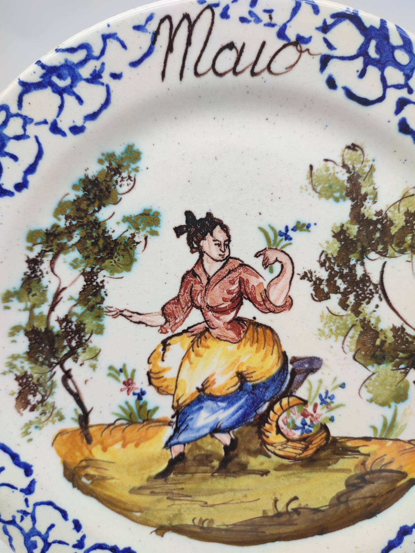 68413 Piatto decorativo dipinto, mesi dell'anno, Maggio