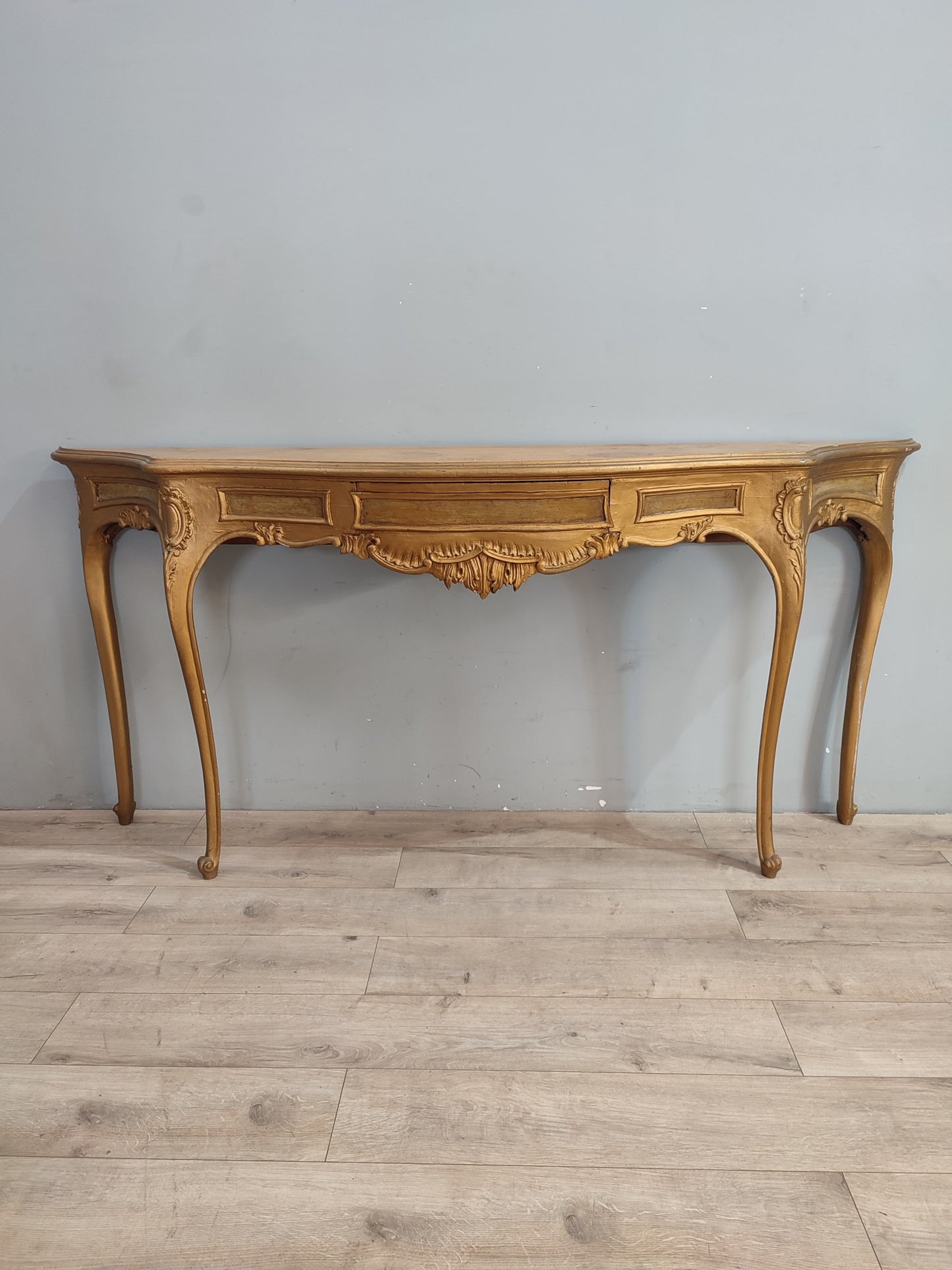 68604 Console dorata in legno