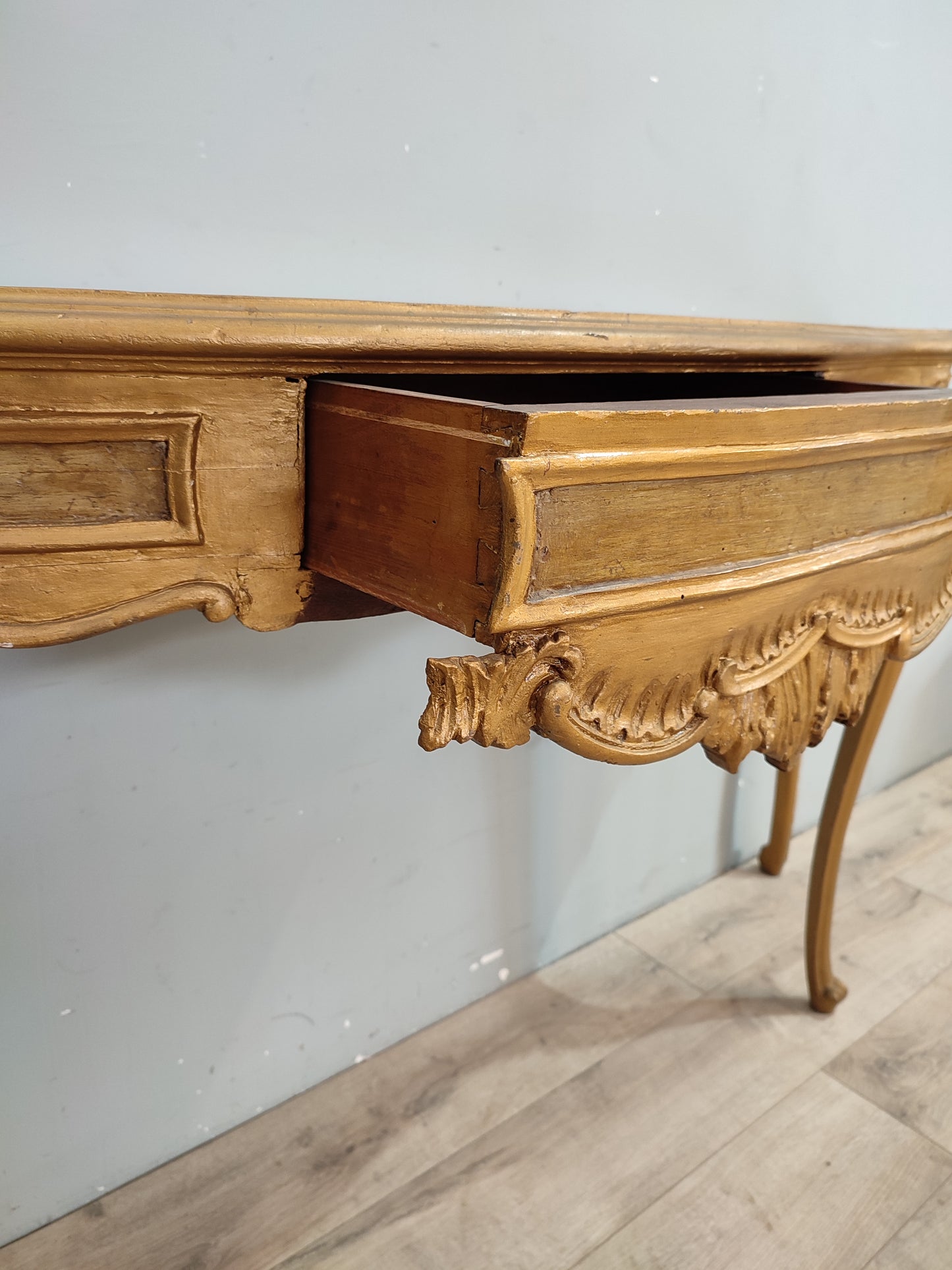 68604 Consolle dorata in legno