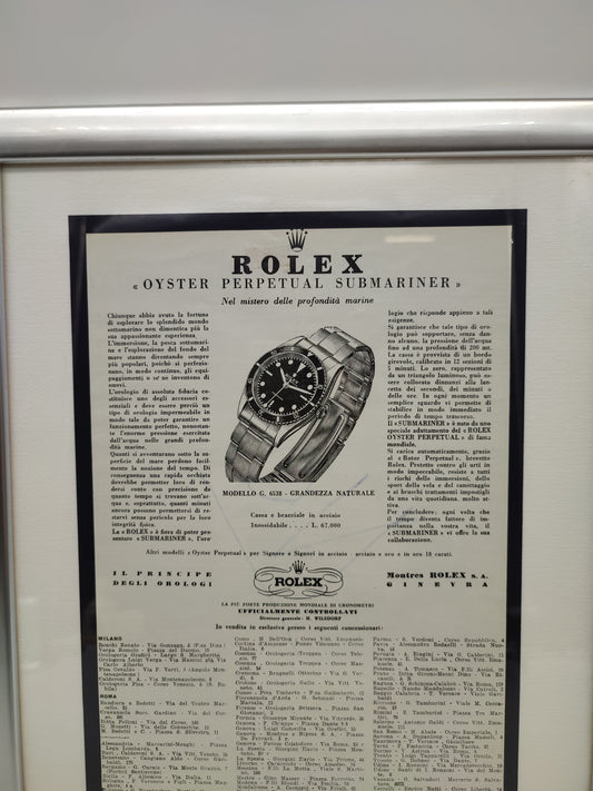 69165 Quadro pubblicitario Rolex vintage