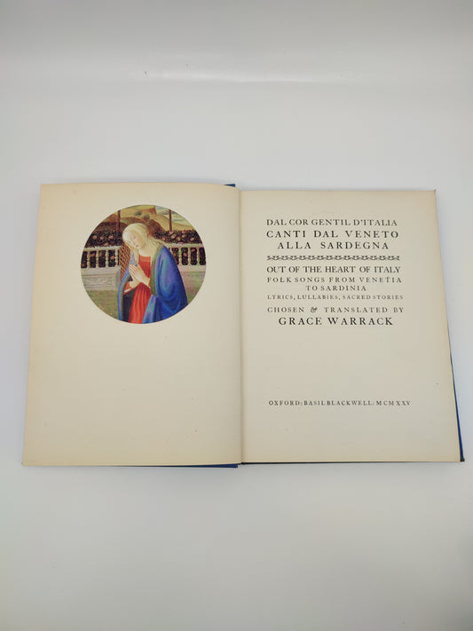 69804 Libro Out of the heart of Italy, Dal cor gentil d'Italia, Grace Warrack, Oxford, 1925