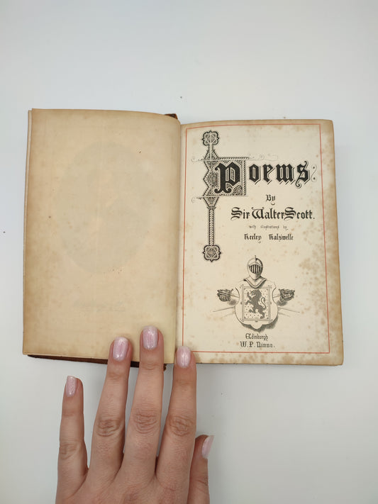68097 Libro Poems by Sir Walter Scott with illustrations by Keeley Halswelle, Edinburgh, 1861