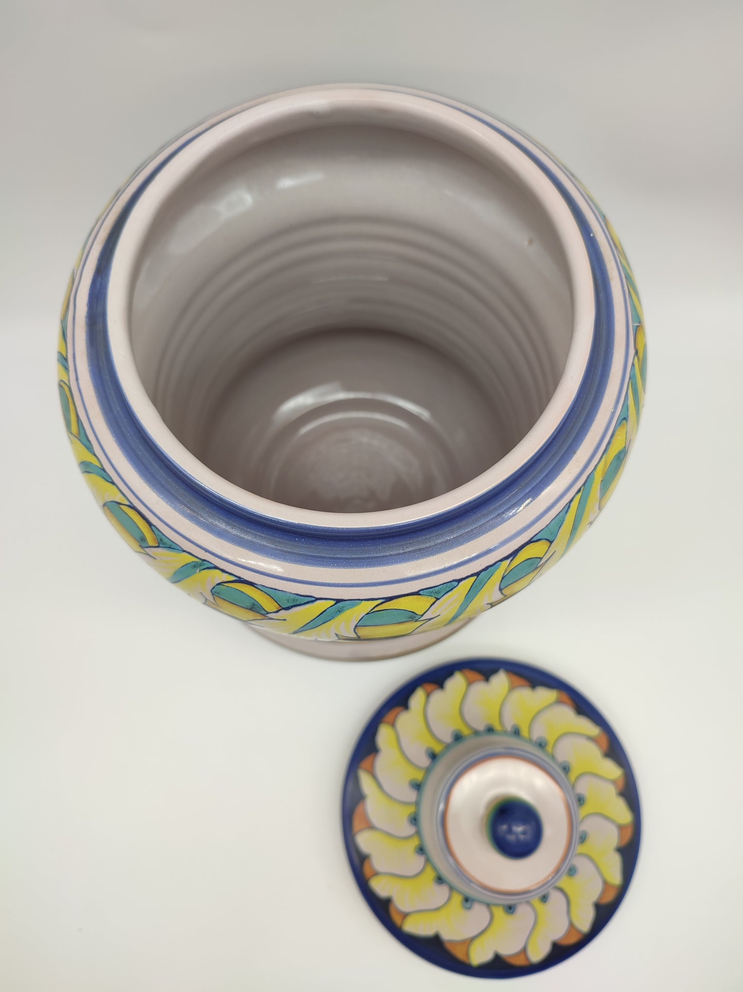 70755 Vaso albarello Deruta maioliche grifo