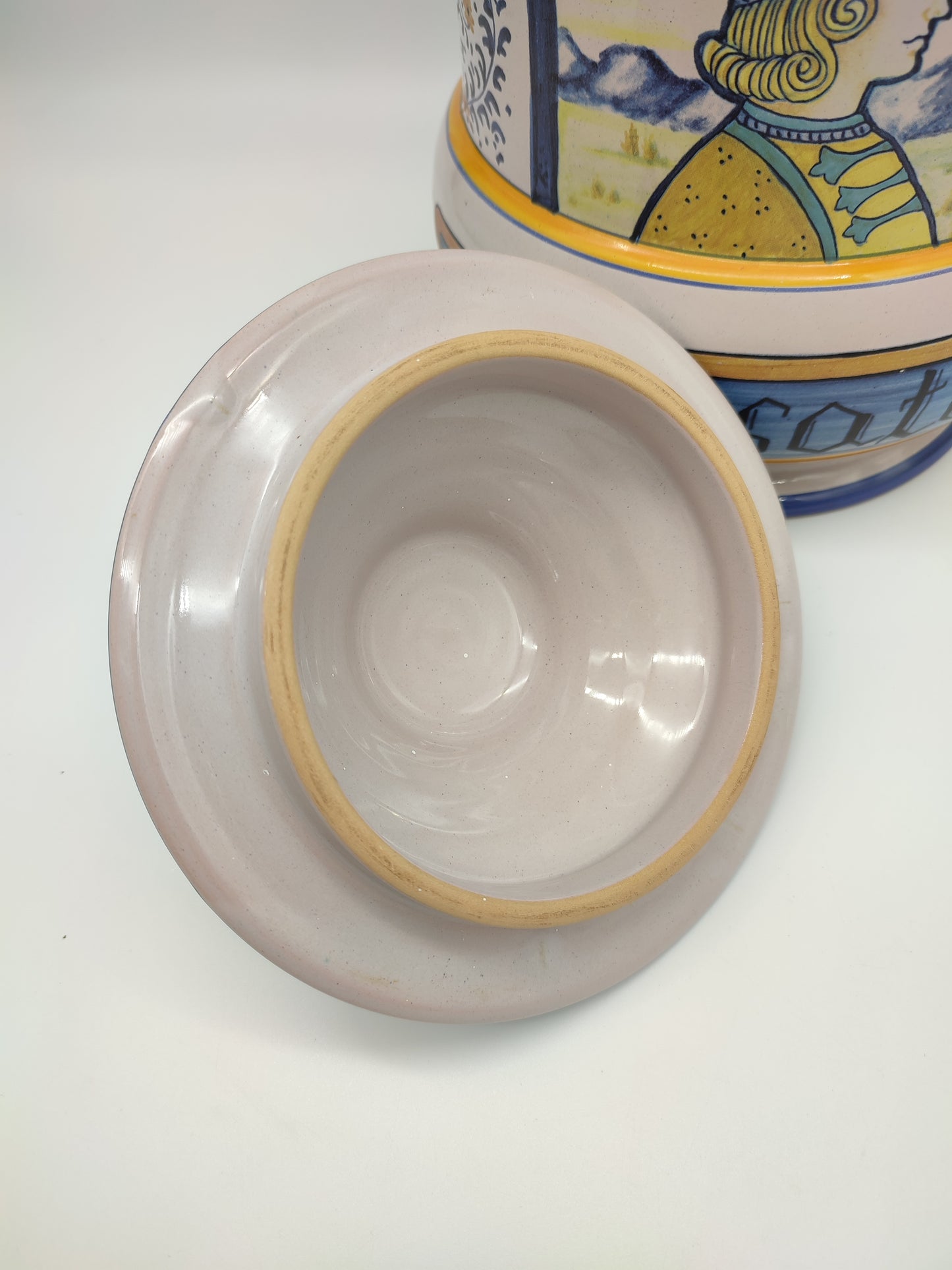 70755 Vaso albarello Deruta maioliche grifo