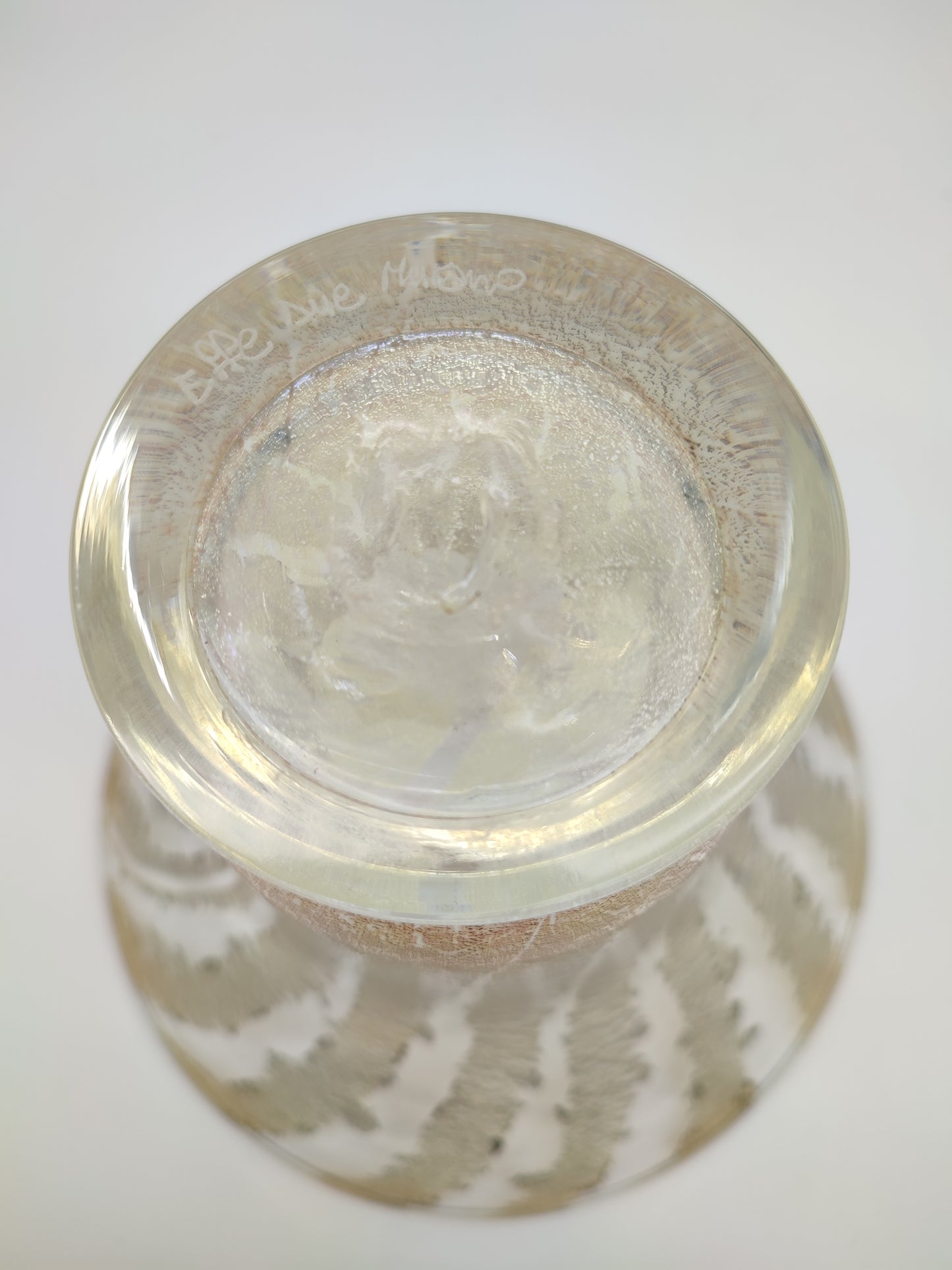 73724 Vaso in vetro di Murano con sfumature oro