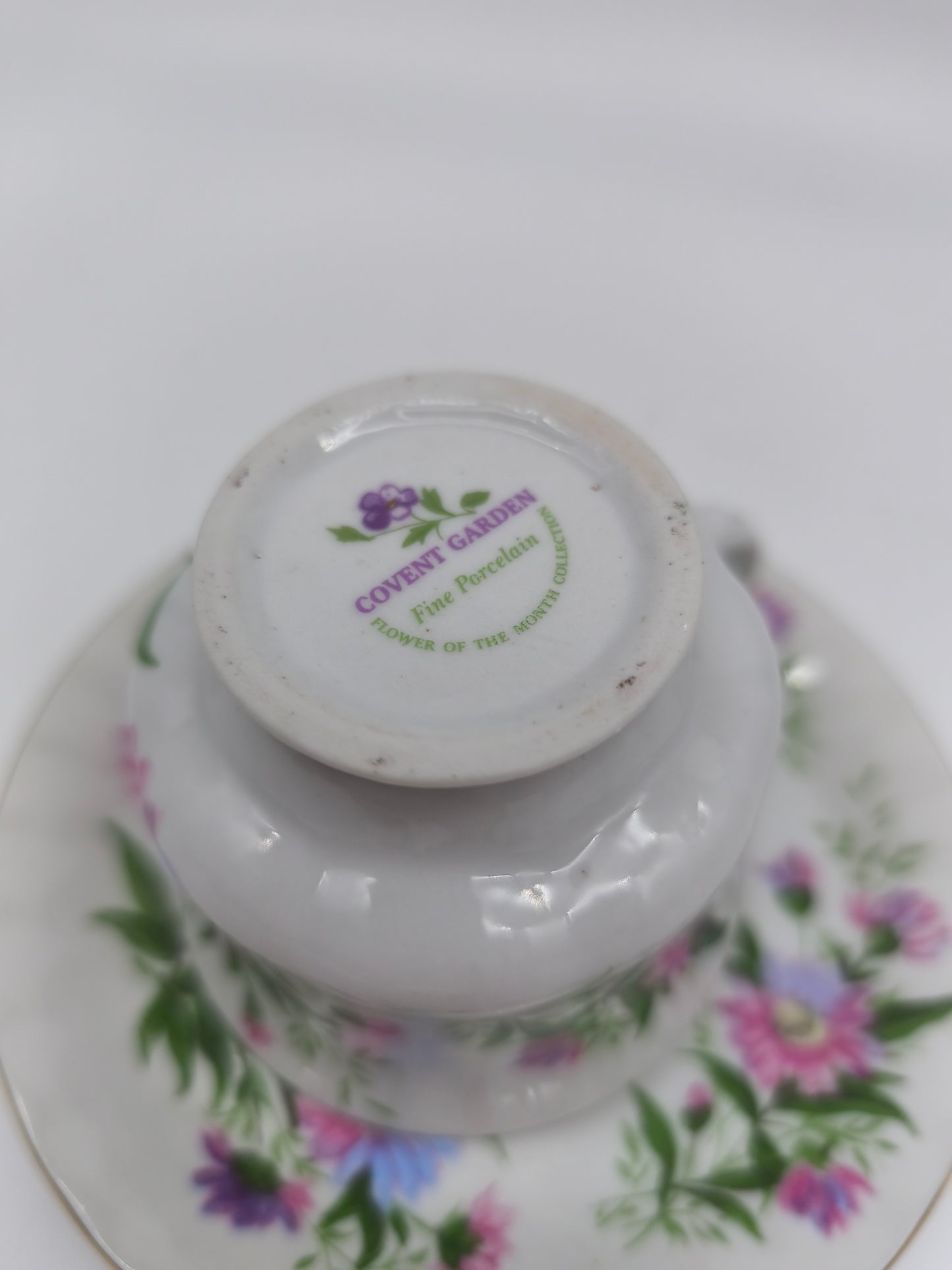 75069 Tazza in porcellana Covent Garden, Flower of the month collection, September