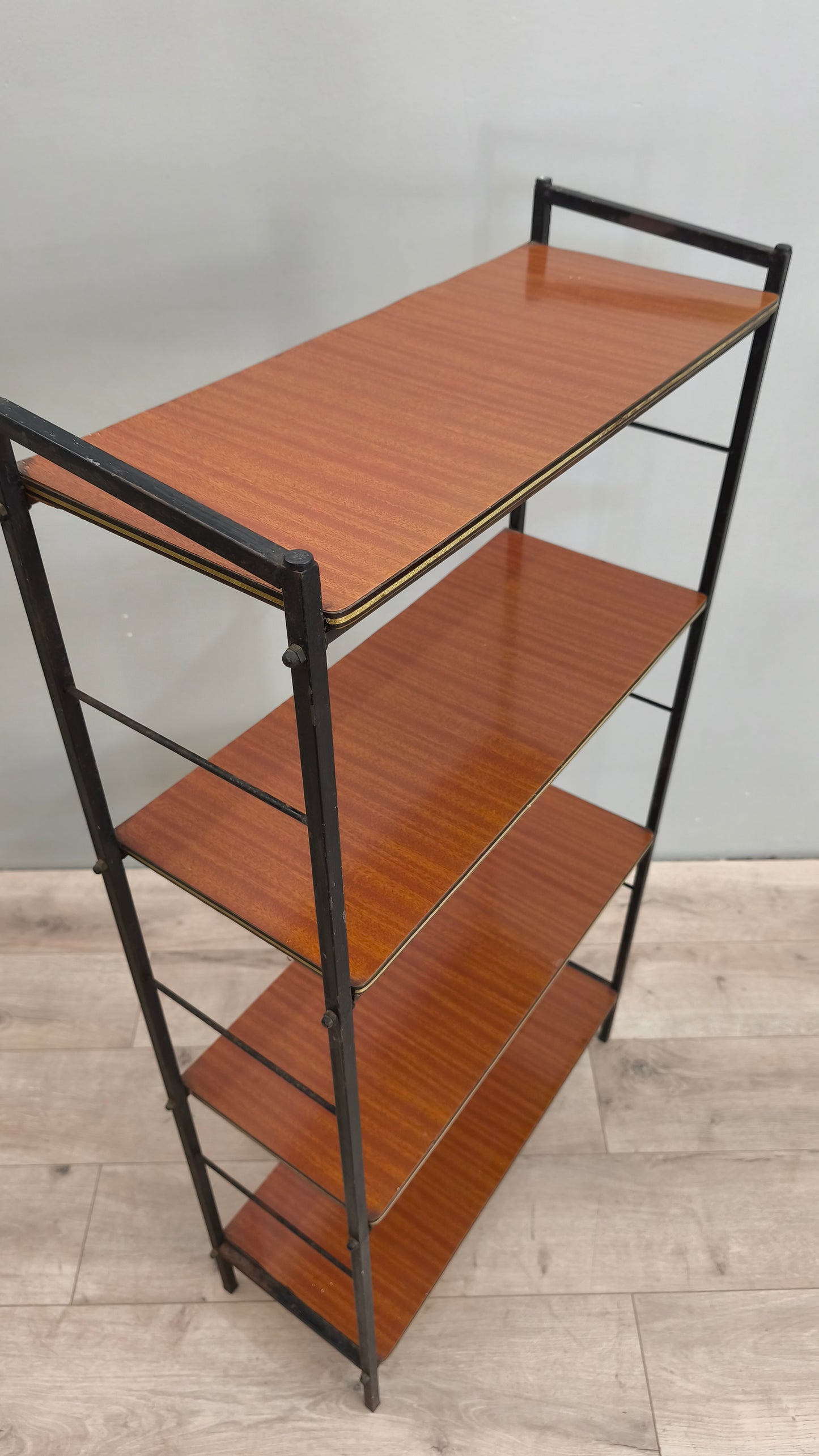 75760 Libreria stile nordico in formica e ferro