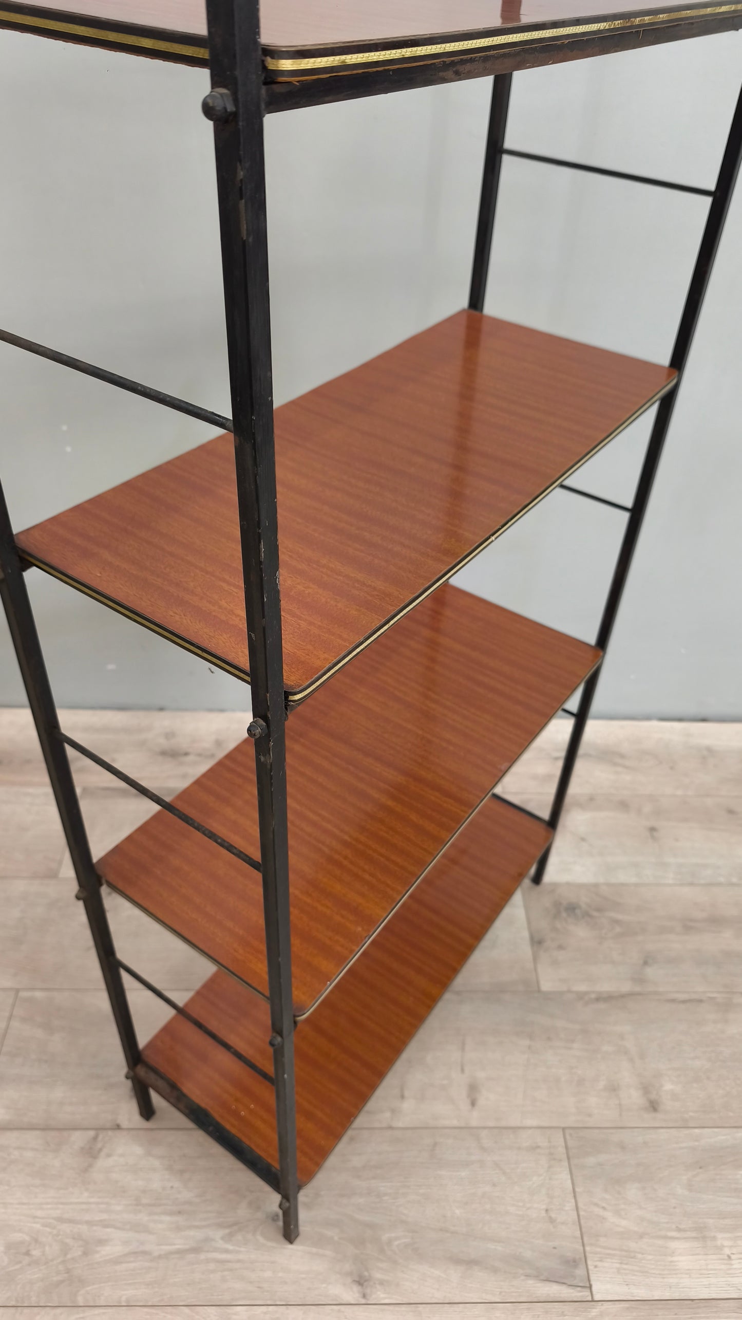 75760 Libreria stile nordico in formica e ferro