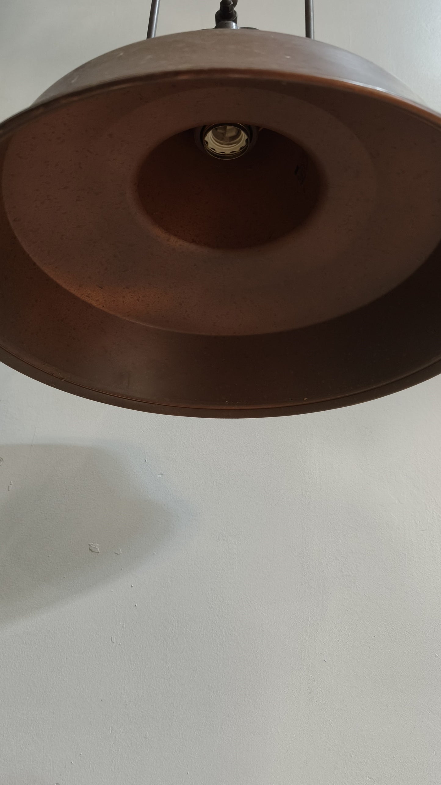 76769 Lampada a sospensione Aldo Bernardi in ottone anticato