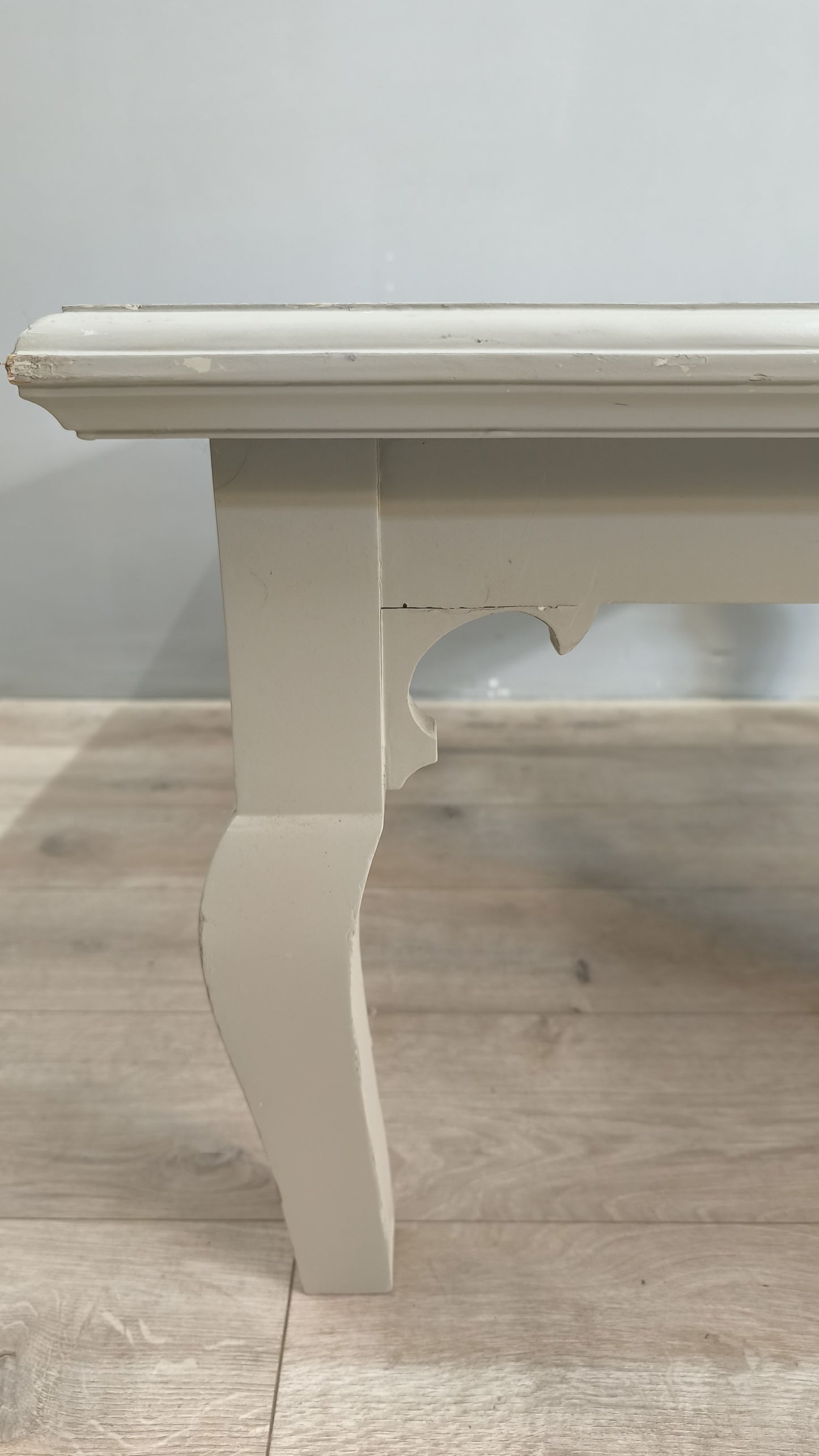 77868 Tavolino da salotto grigio in legno con piano quadrato