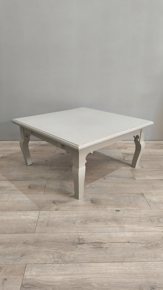 77868 Tavolino da salotto grigio in legno con piano quadrato