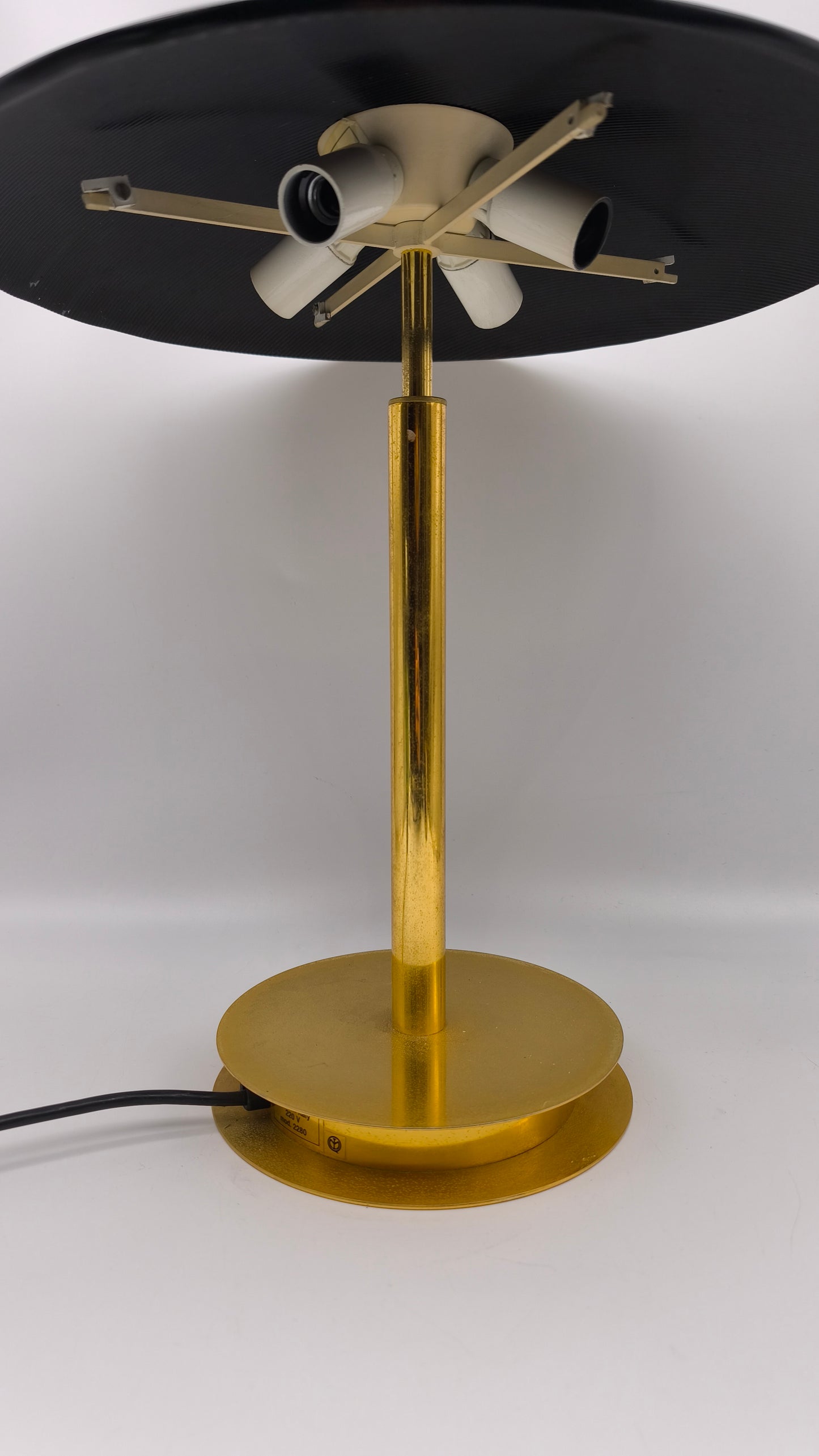 77789 Lampada da tavolo Fontana Arte in metallo e vetro