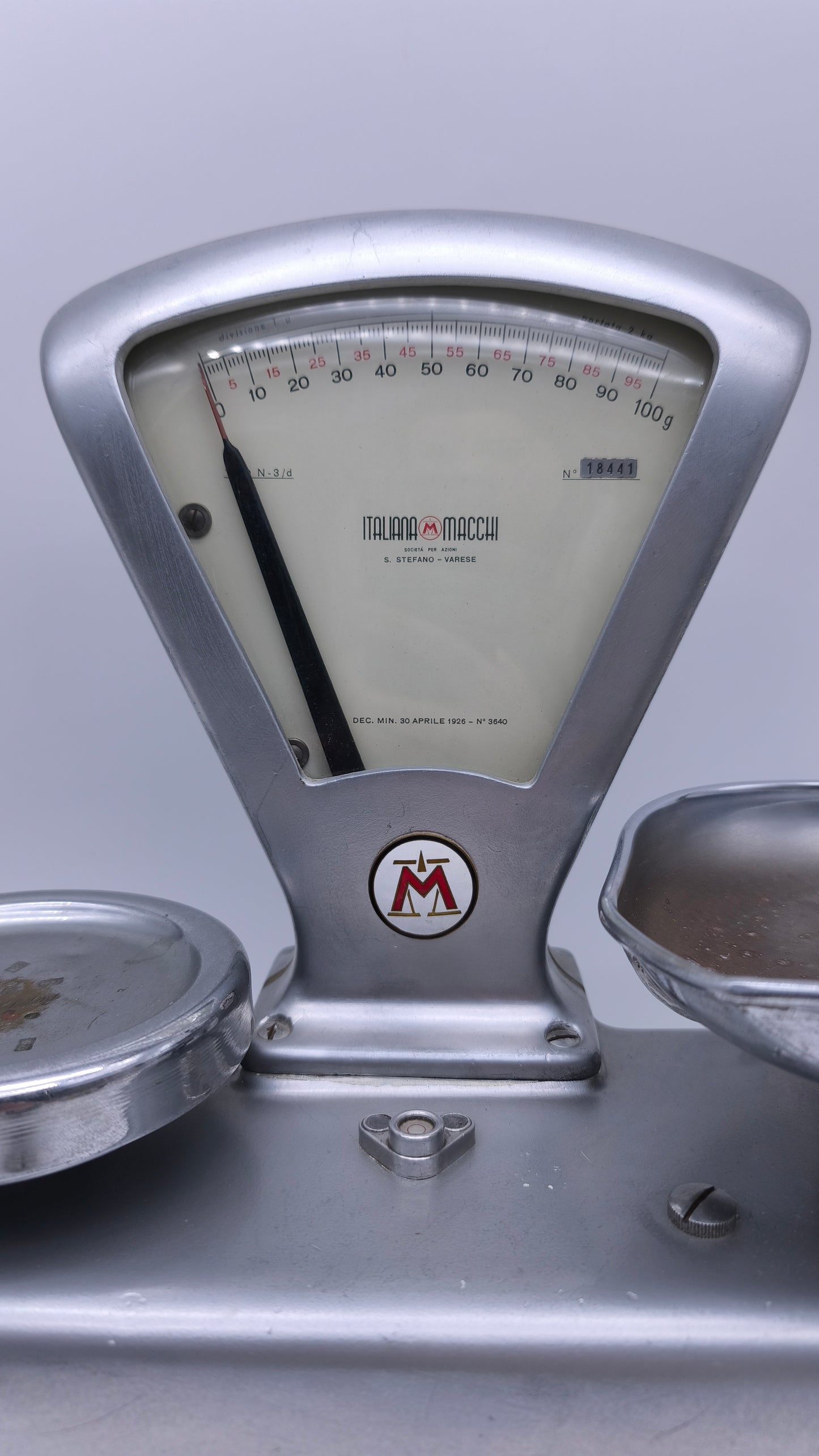 78307 Bilancia italiana Macchi 2 piatti