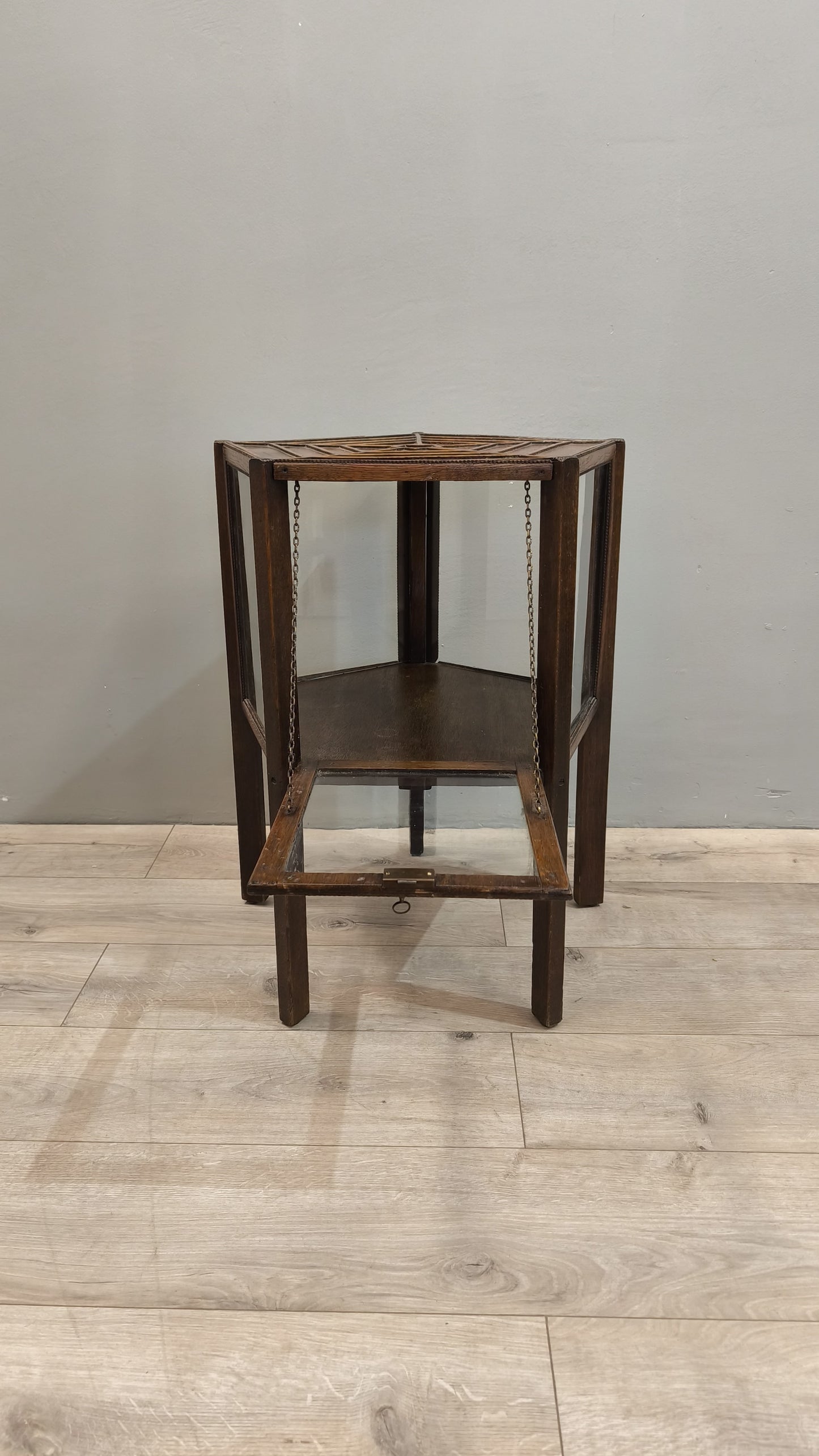 78618 Vetrinetta in legno pentagonale