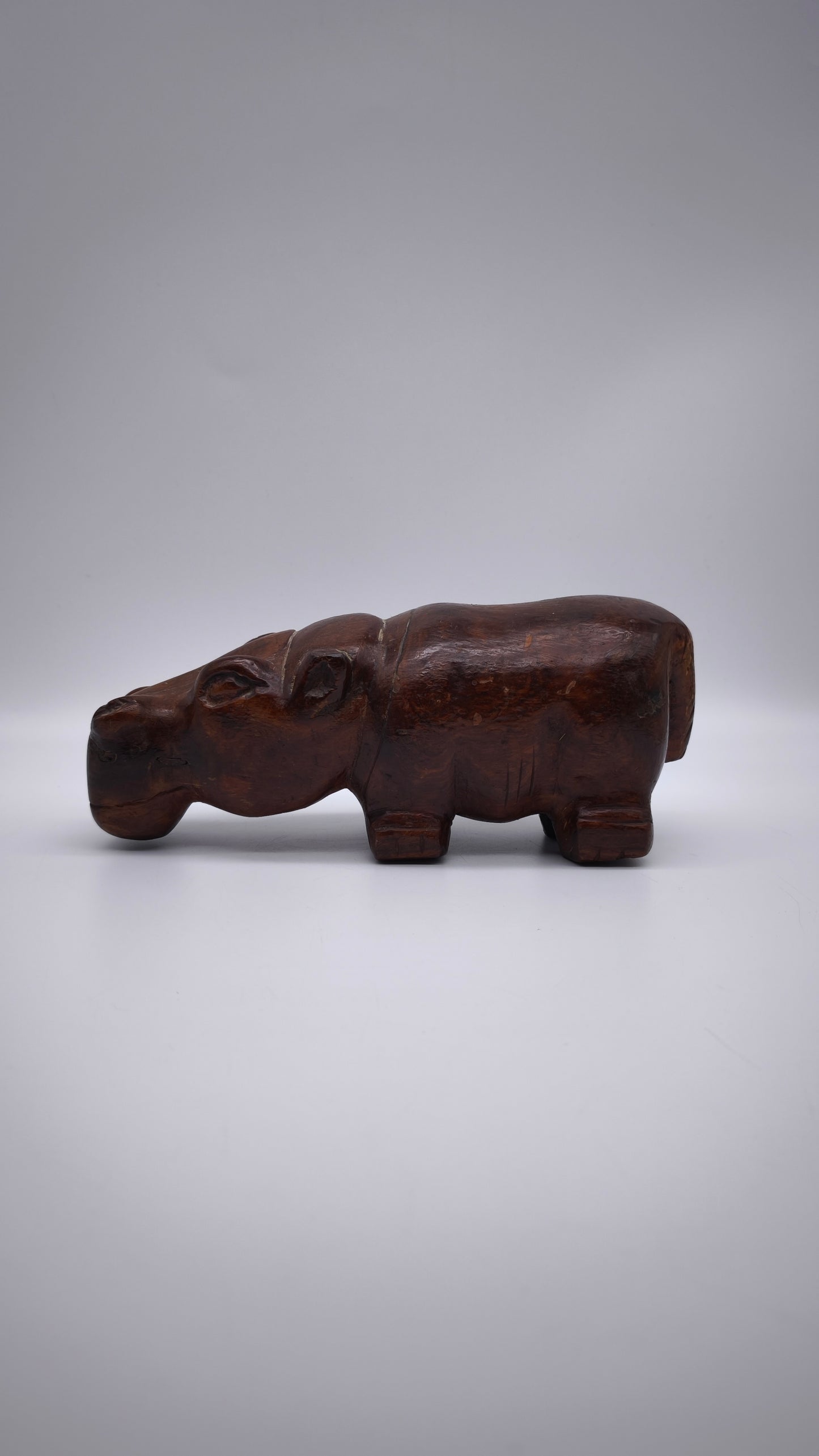 78135 Statuina ippopotamo in legno