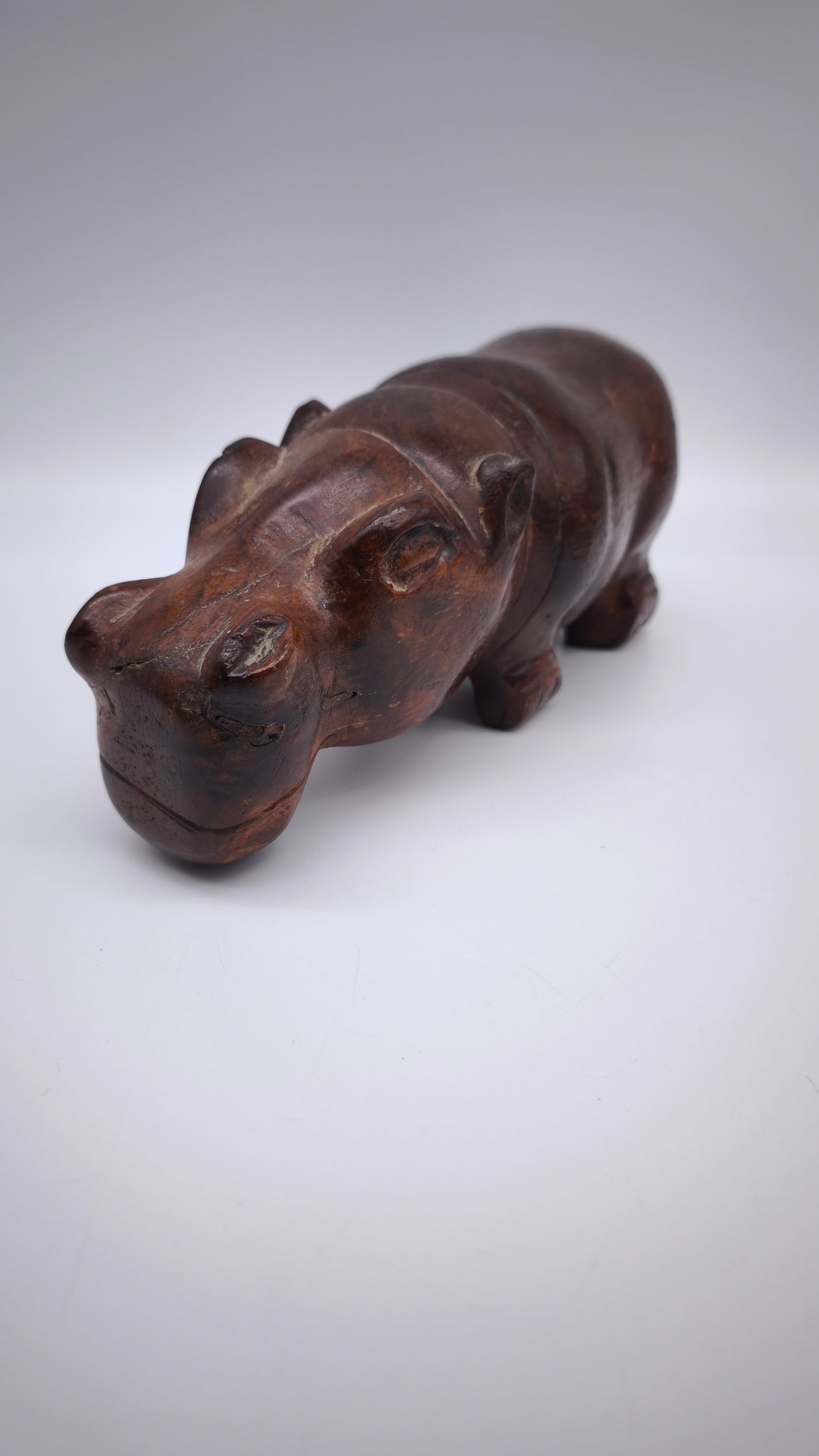 78135 Statuina ippopotamo in legno
