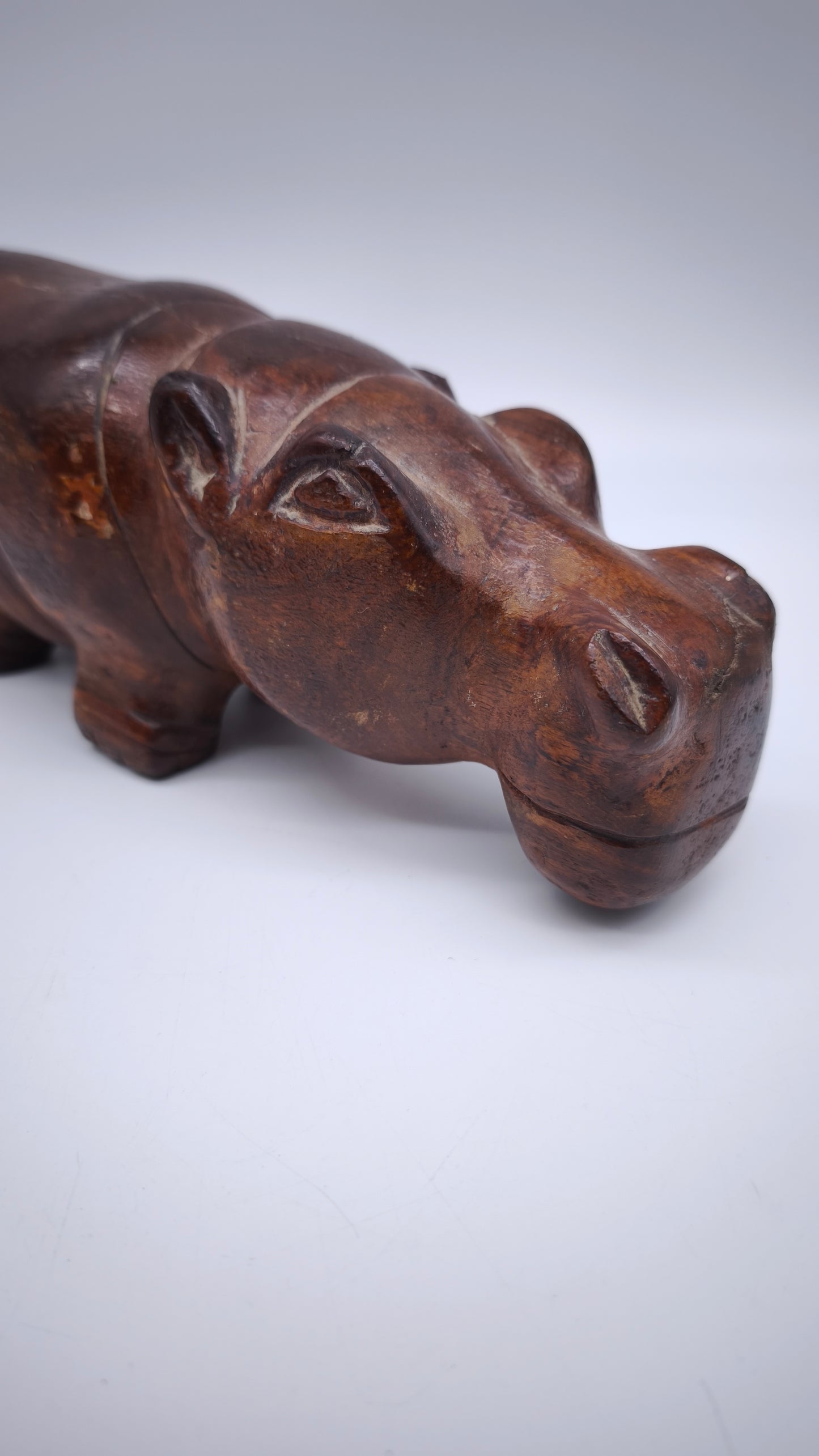 78135 Statuina ippopotamo in legno