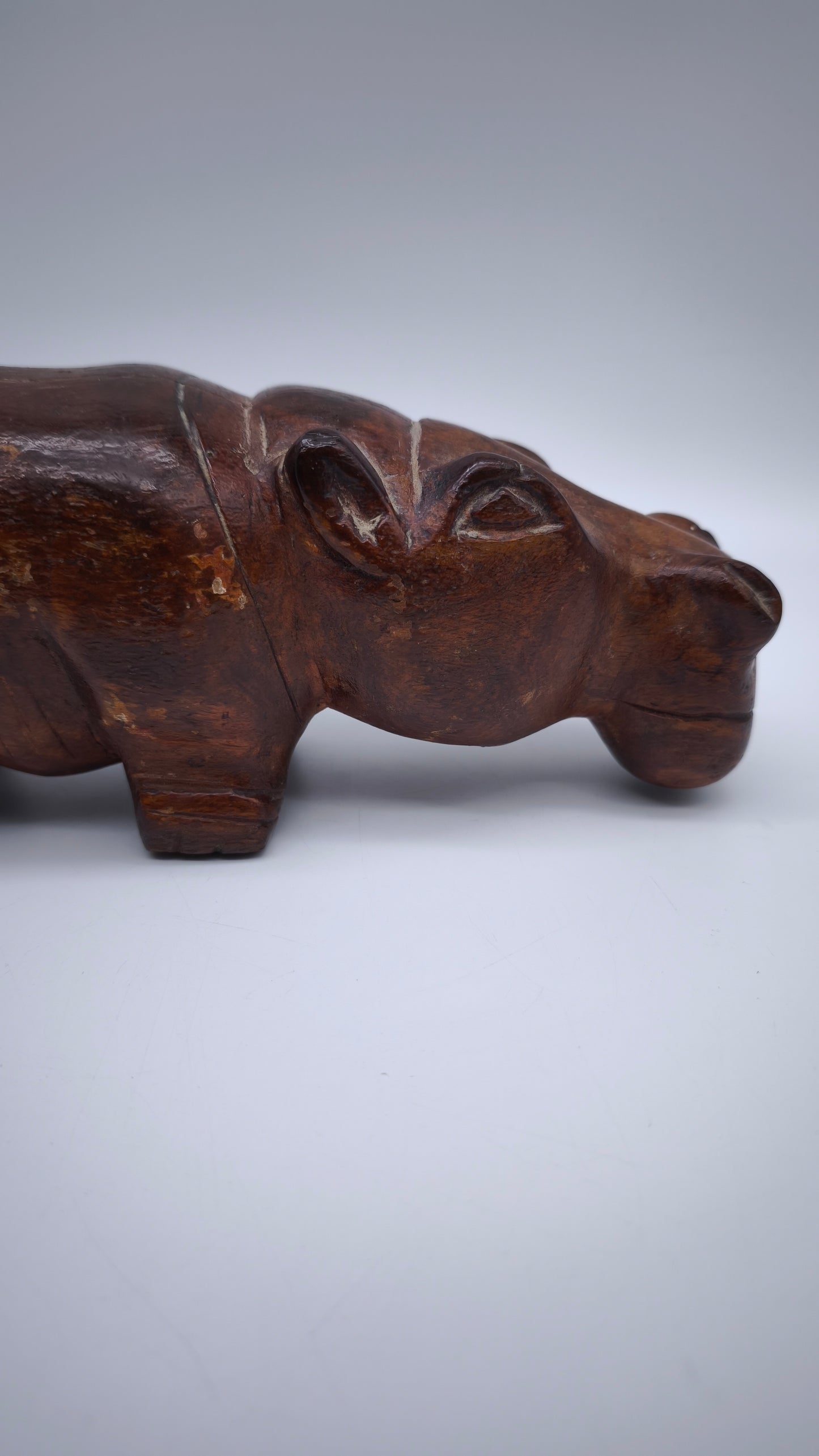 78135 Statuina ippopotamo in legno