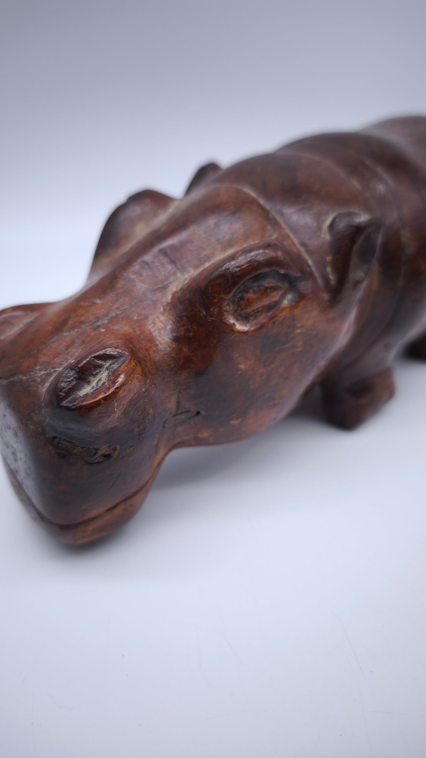78135 Statuina ippopotamo in legno