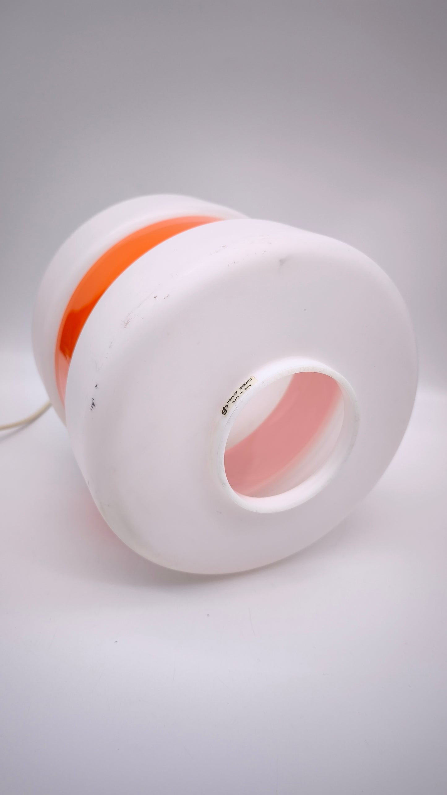 78992 Lampadario Guzzini bianco e arancio