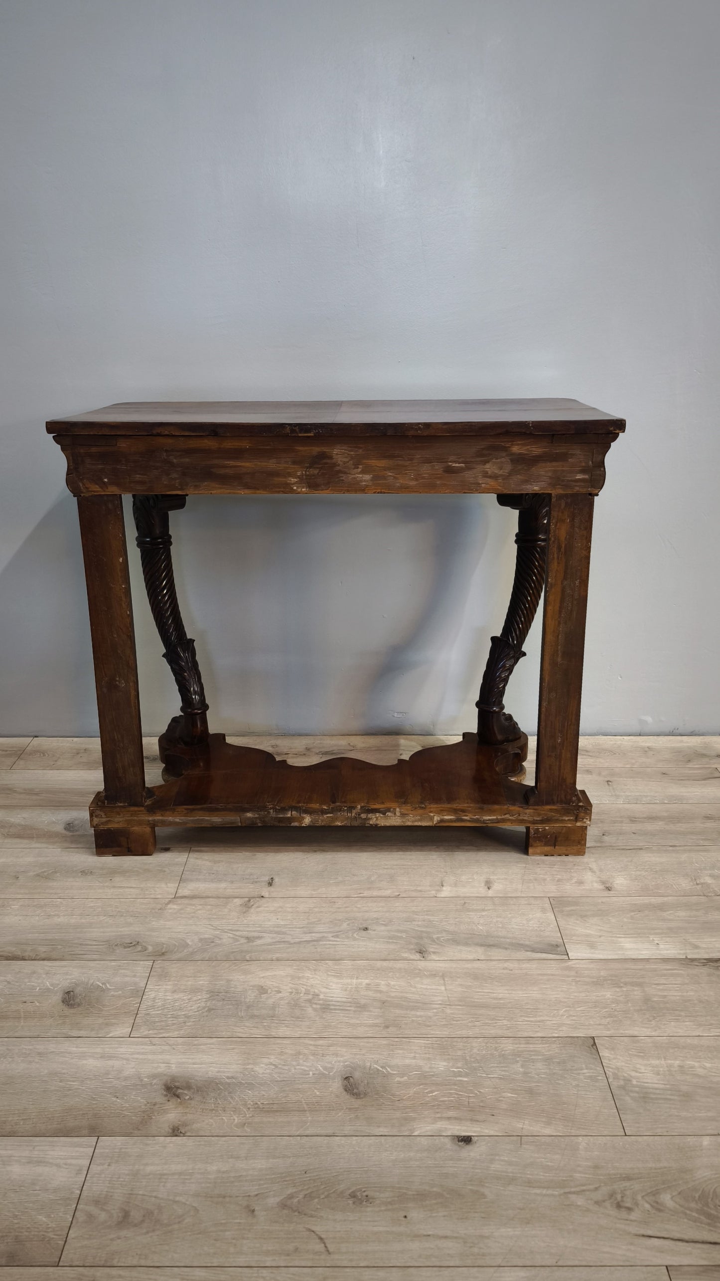 81537 Antica console in legno con cassetti