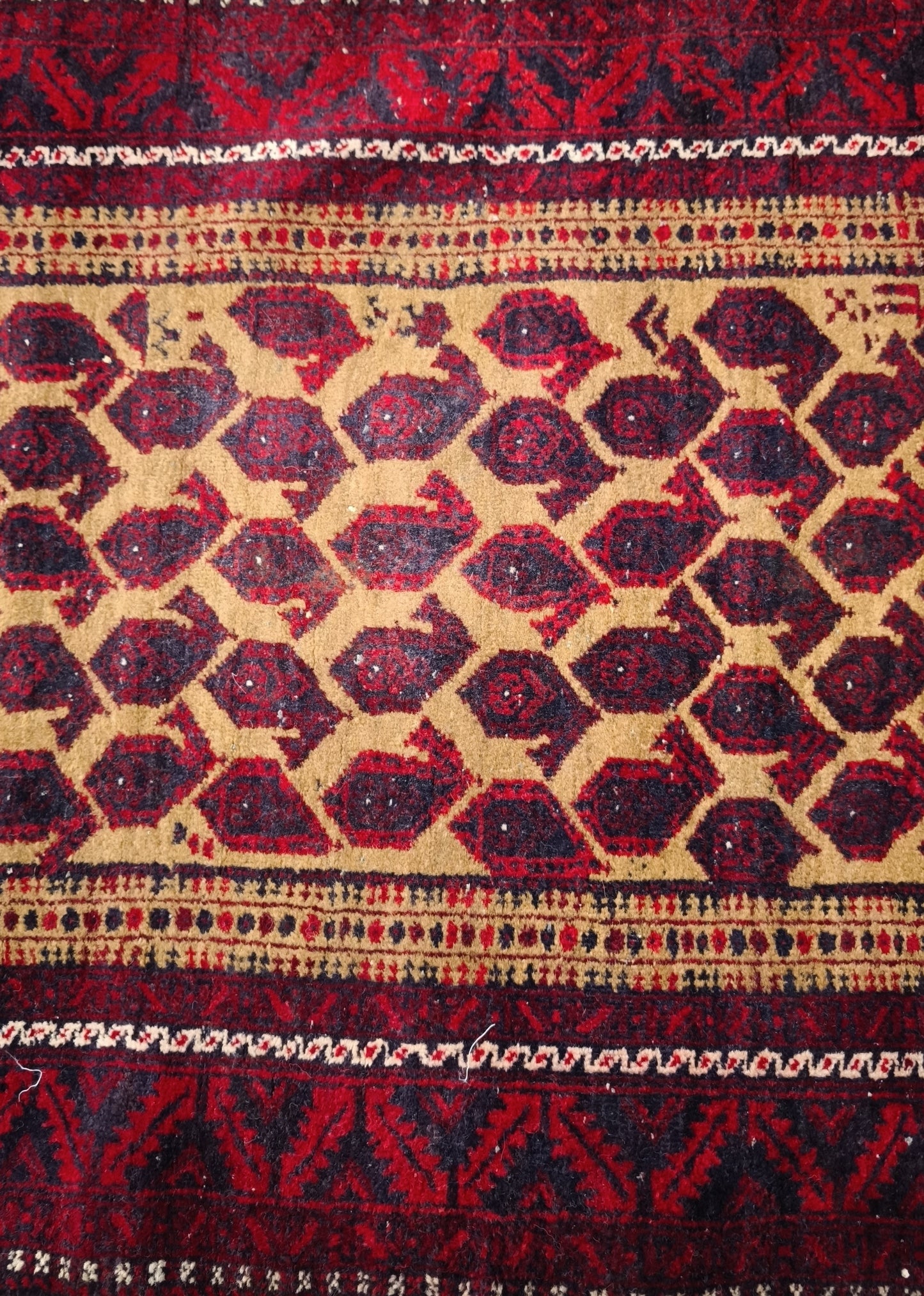 81553 Tappeto Baluch con decorazione geometrica