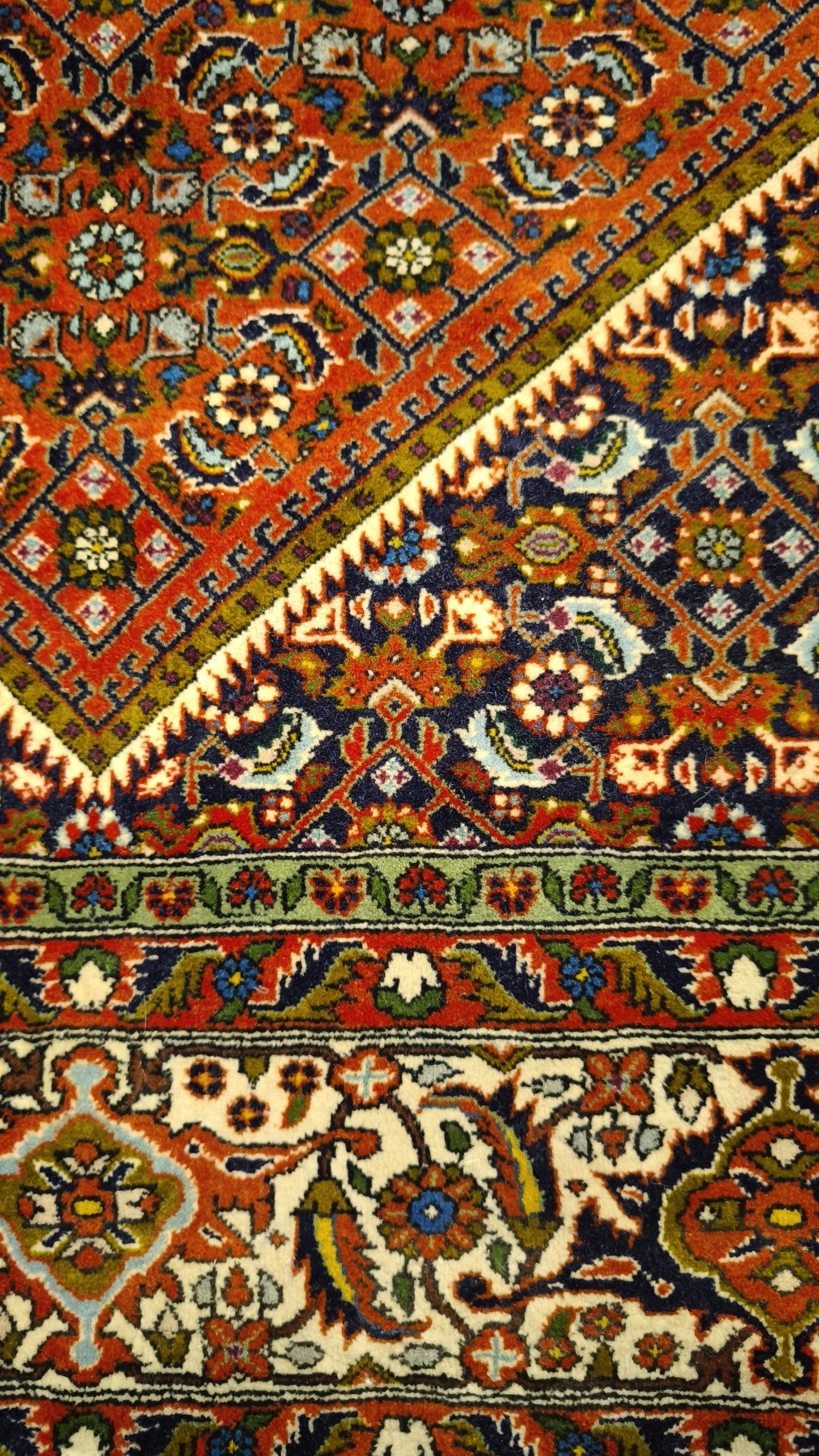 81539 Tappeto persiano Bidjar con decorazione floreale