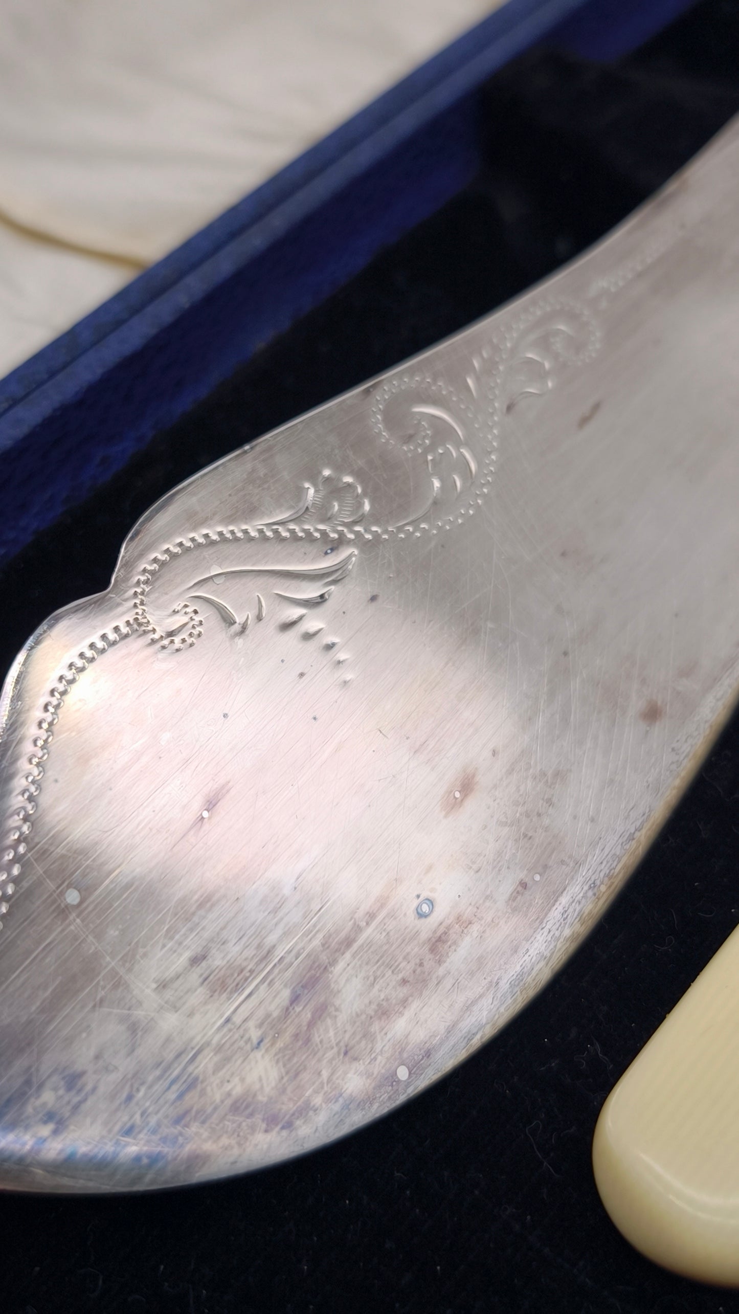 82141 Coppia di posate silver plated da portata da pesce