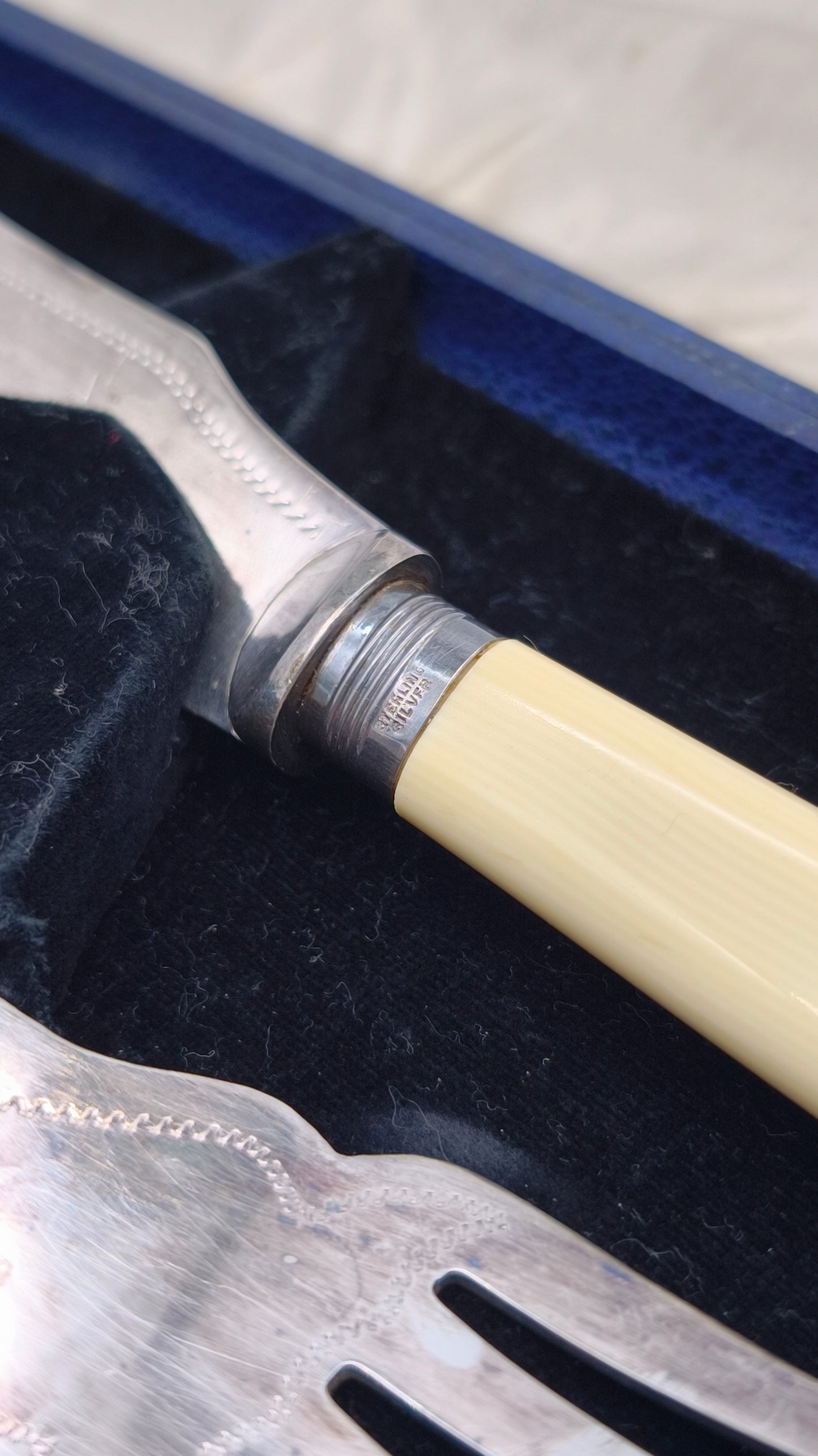 82141 Coppia di posate silver plated da portata da pesce