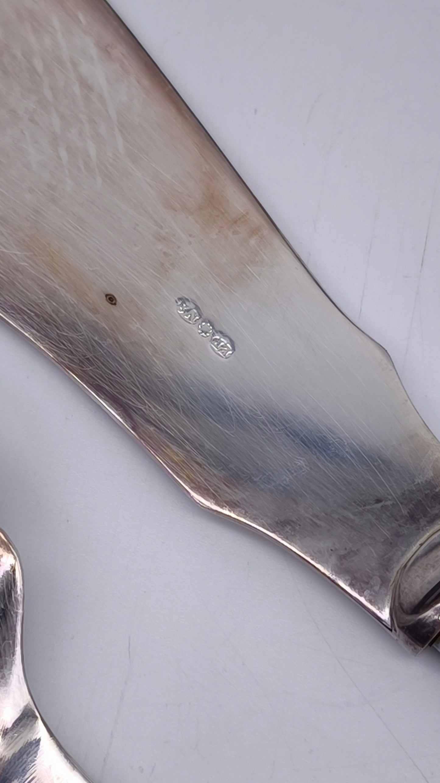 82141 Coppia di posate silver plated da portata da pesce