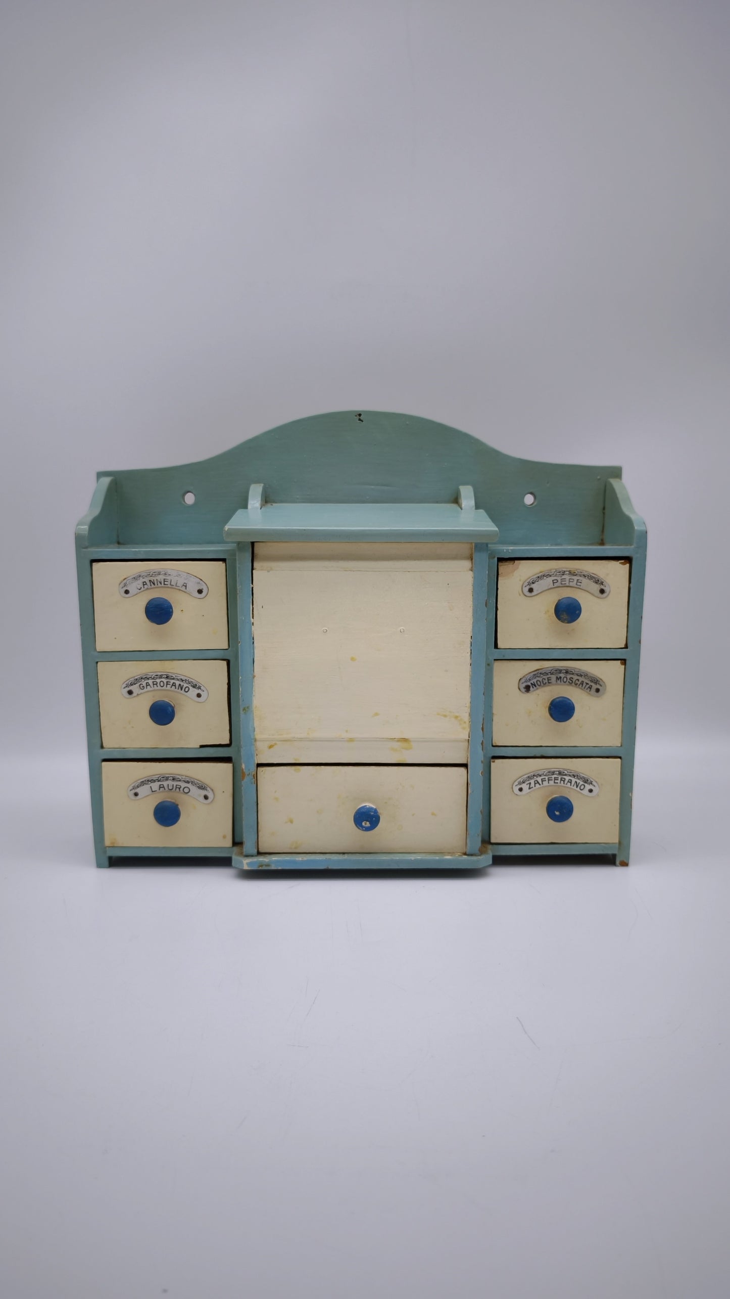 82374 Porta spezie vintage in legno verniciato