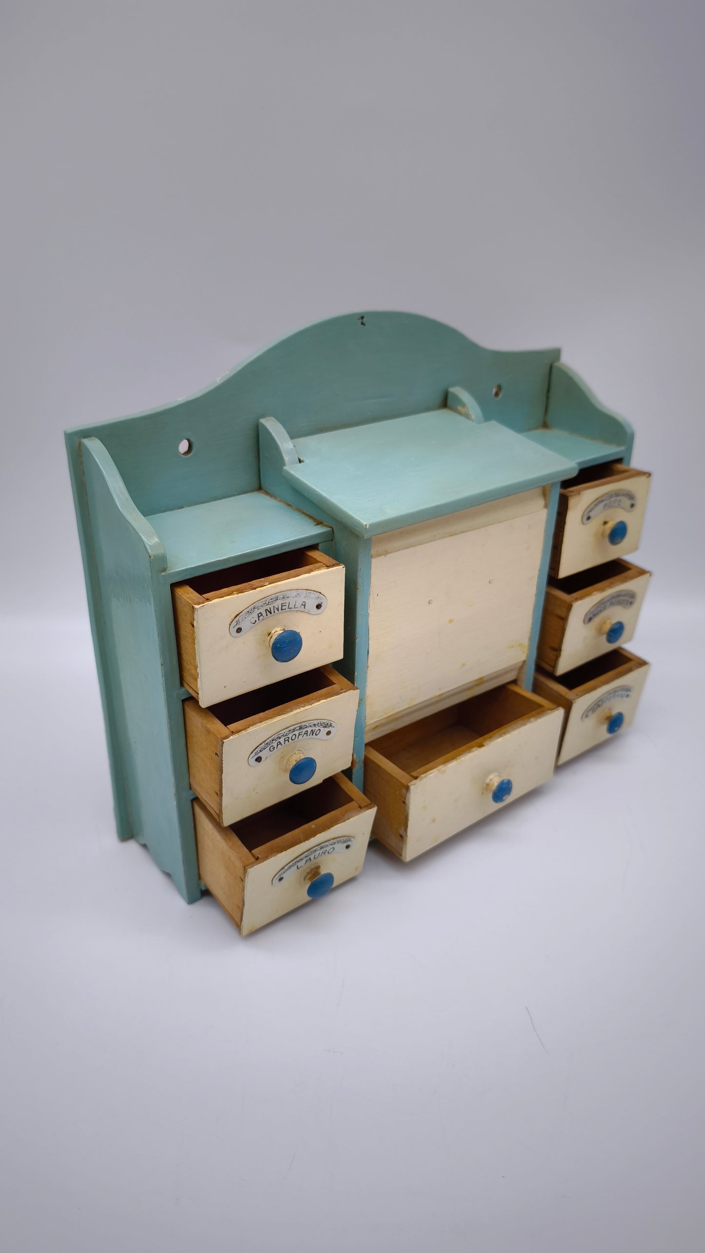 82374 Porta spezie vintage in legno verniciato