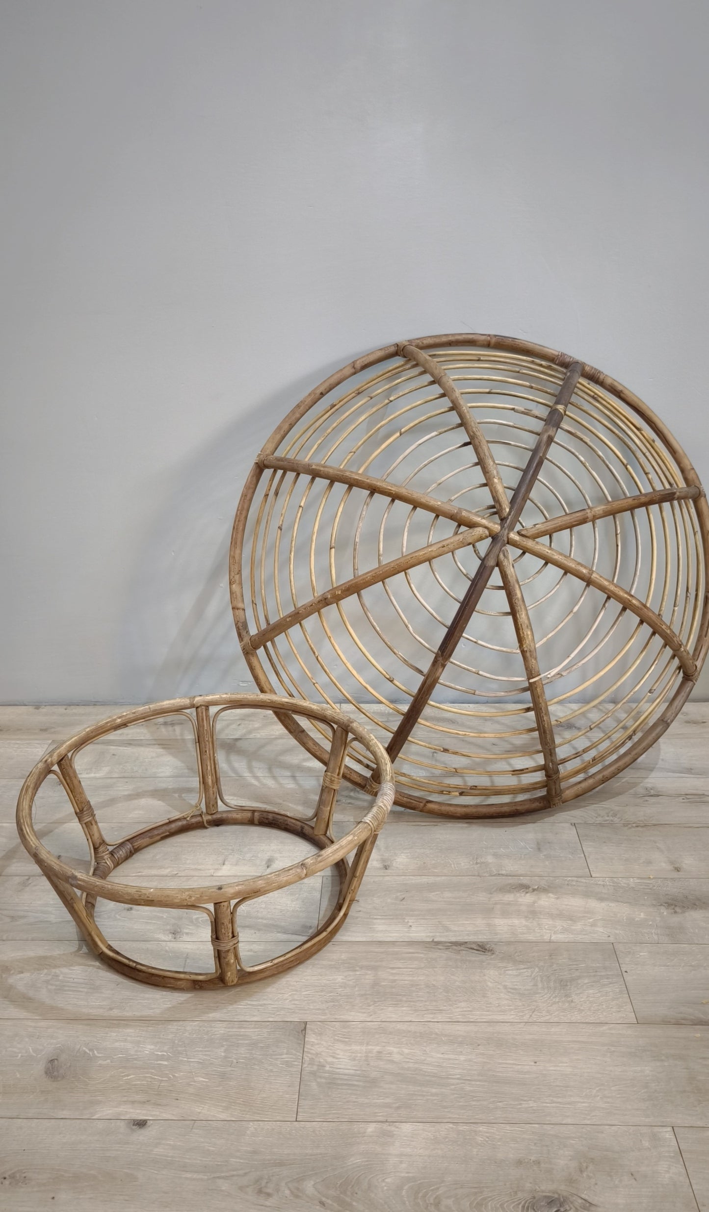 82406 Poltrona Papasan rotonda in rattan