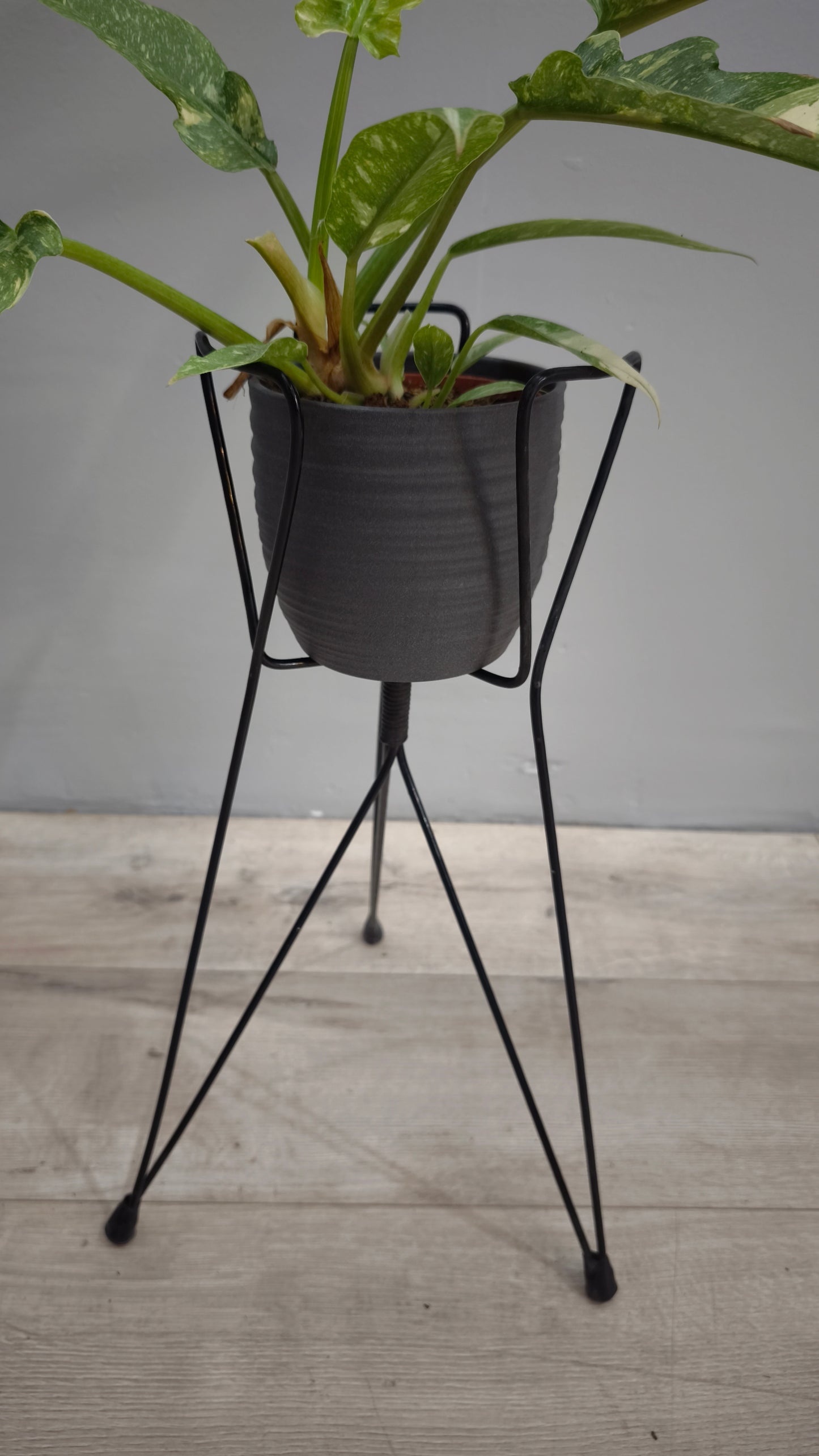 82373-2 Porta piante vintage pieghevole in metallo