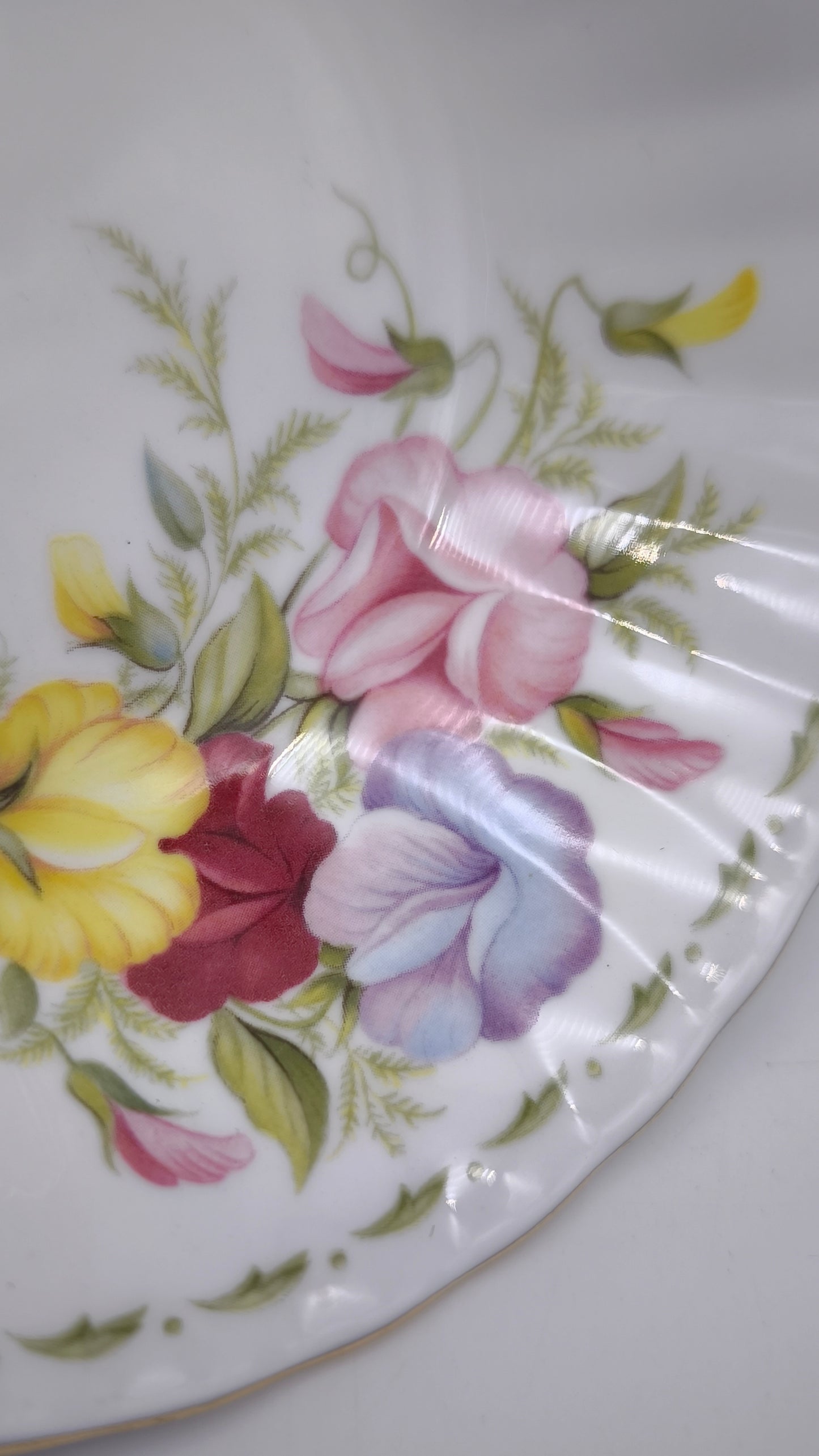 82526 Ciotolina in ceramica Royal Albert 1970, Flower of the month series, Sweet Pea, April