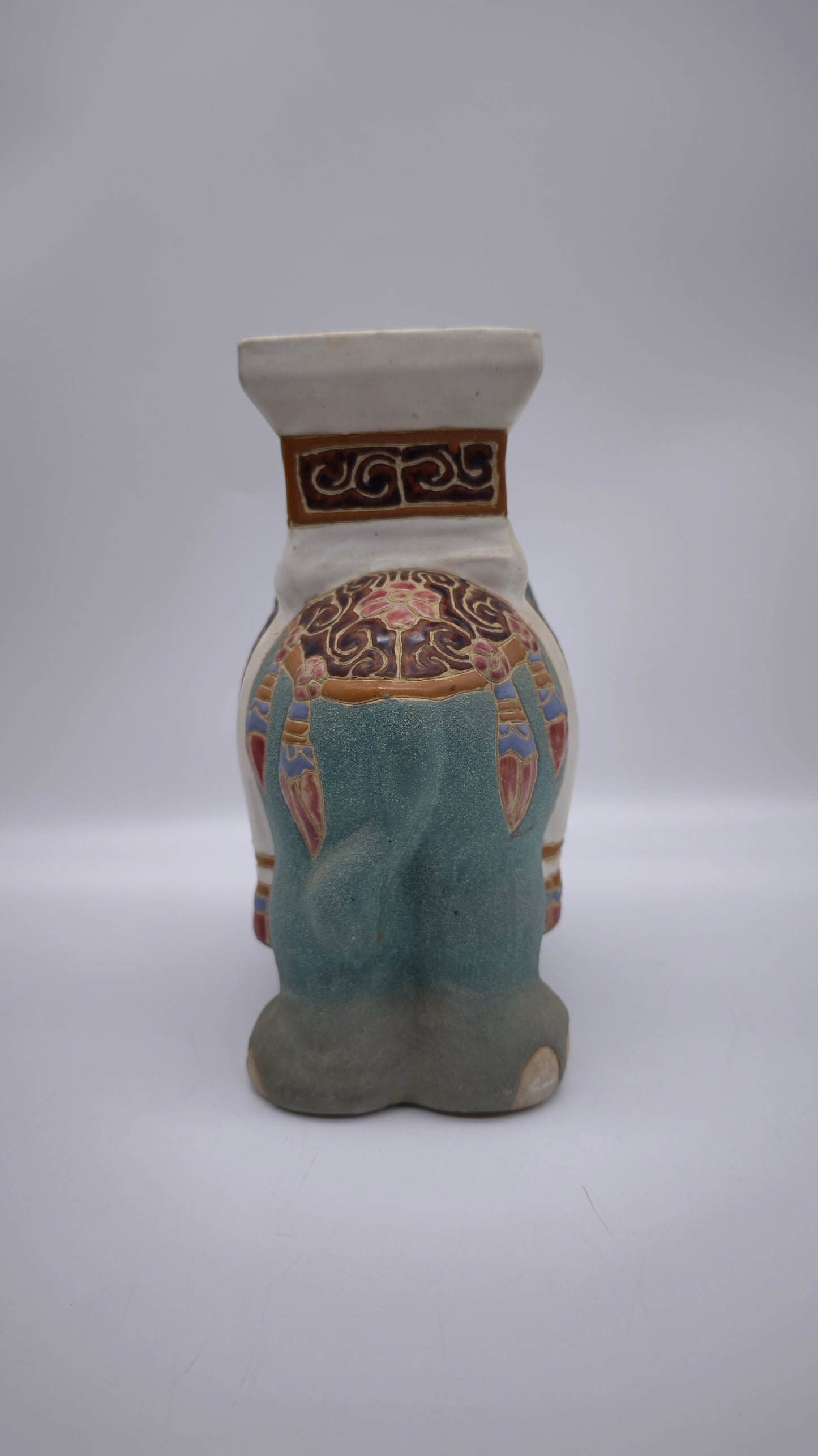 82691 Coppia di alzatine a forma di elefante in ceramica