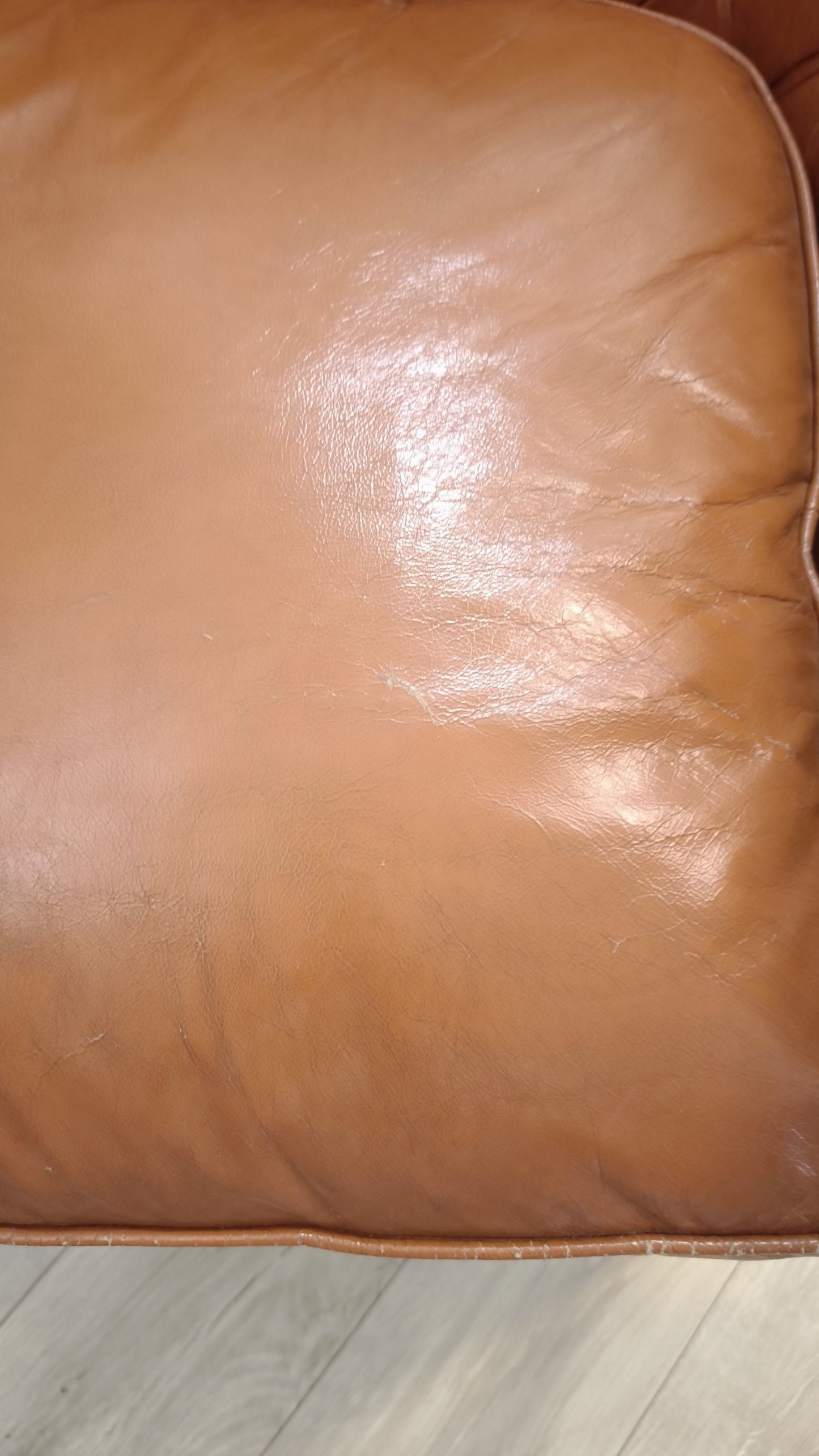 82766 Divano letto Chester in pelle marrone