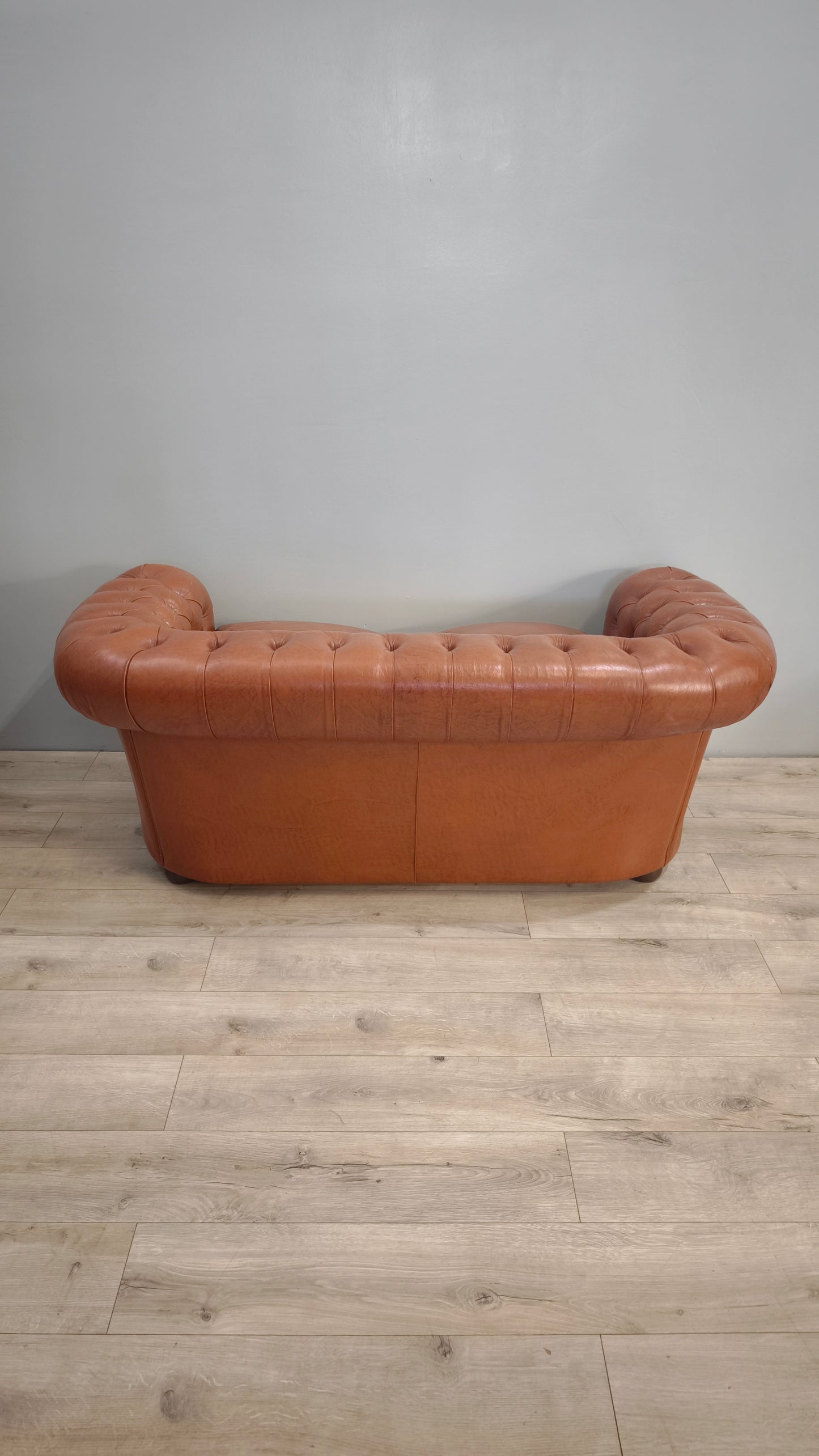 82766 Divano letto Chester in pelle marrone