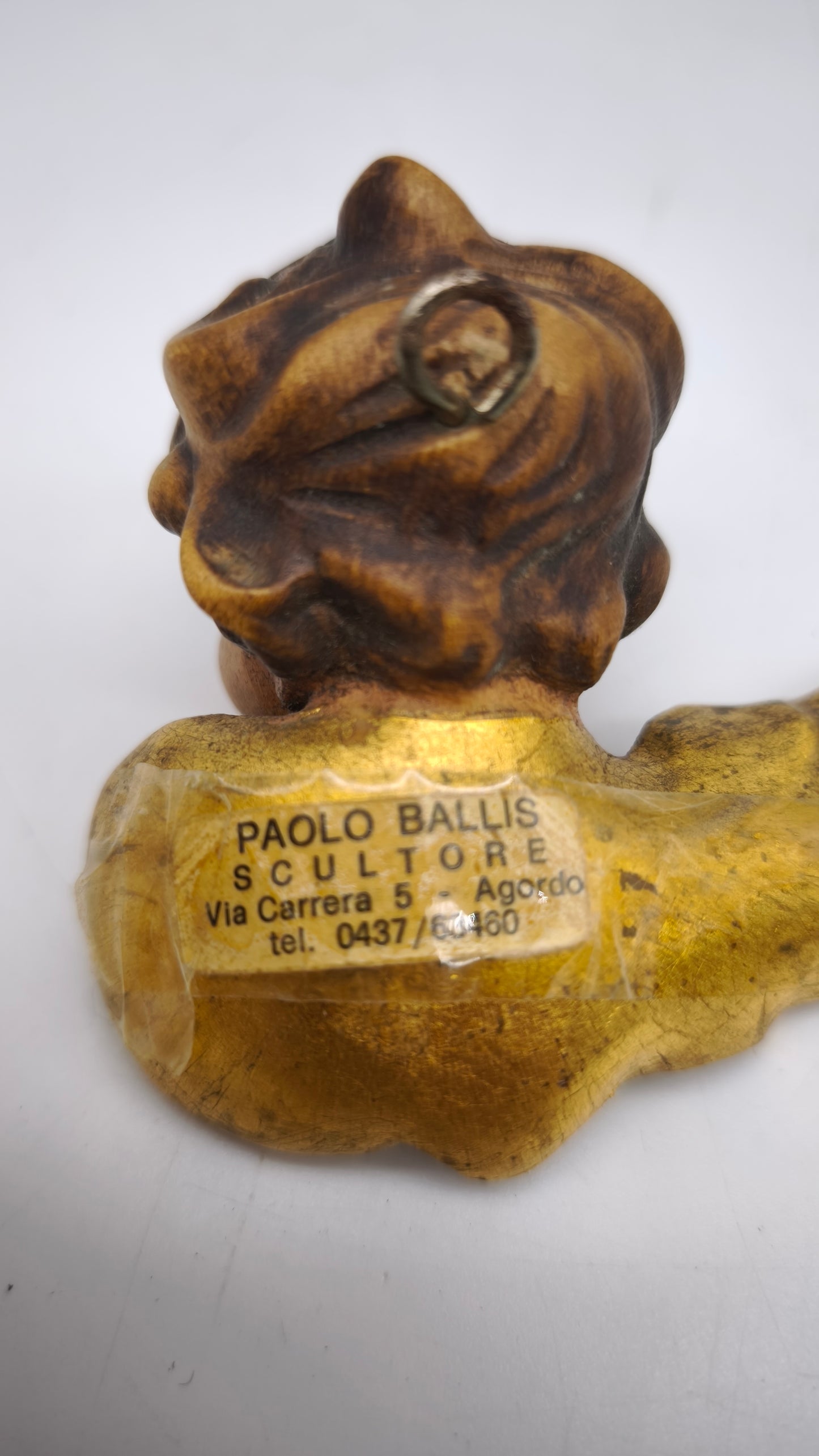 82777 Testa di angioletto in legno dorato, Paolo Ballis