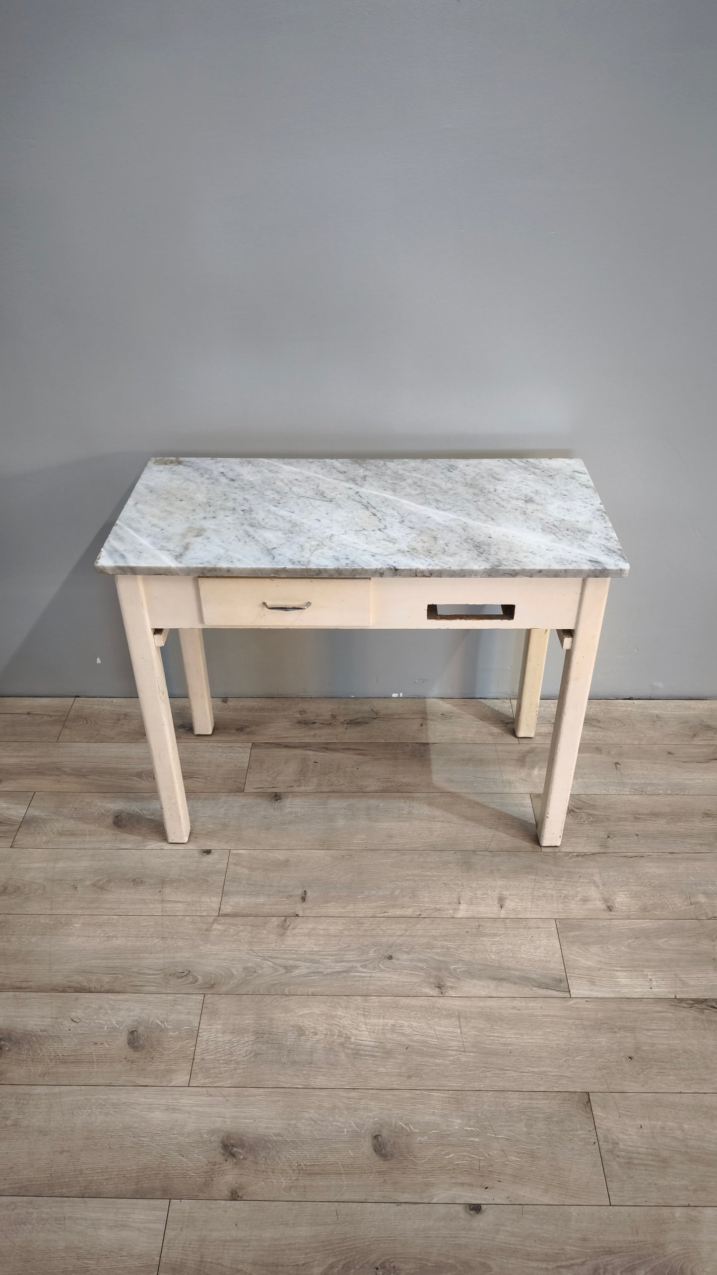 83645 Tavolo da cucina in legno con piano in marmo