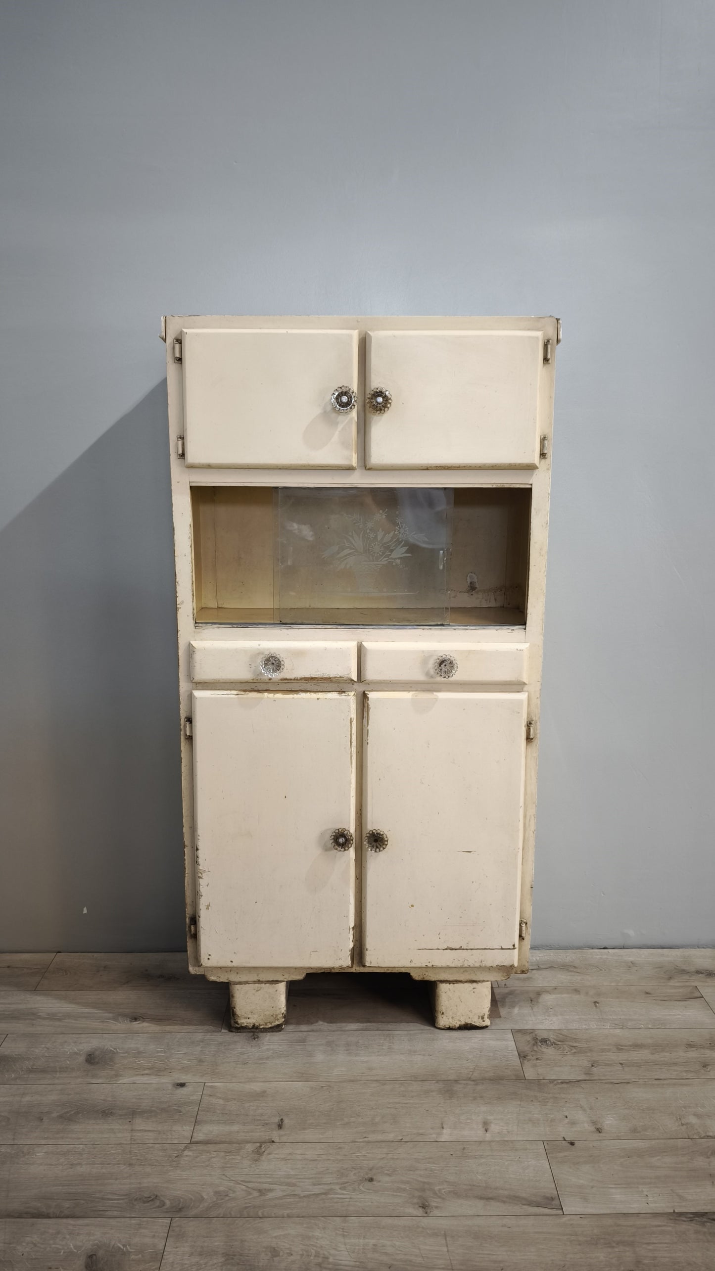 83270 Credenza due sportelli anni '50 color panna