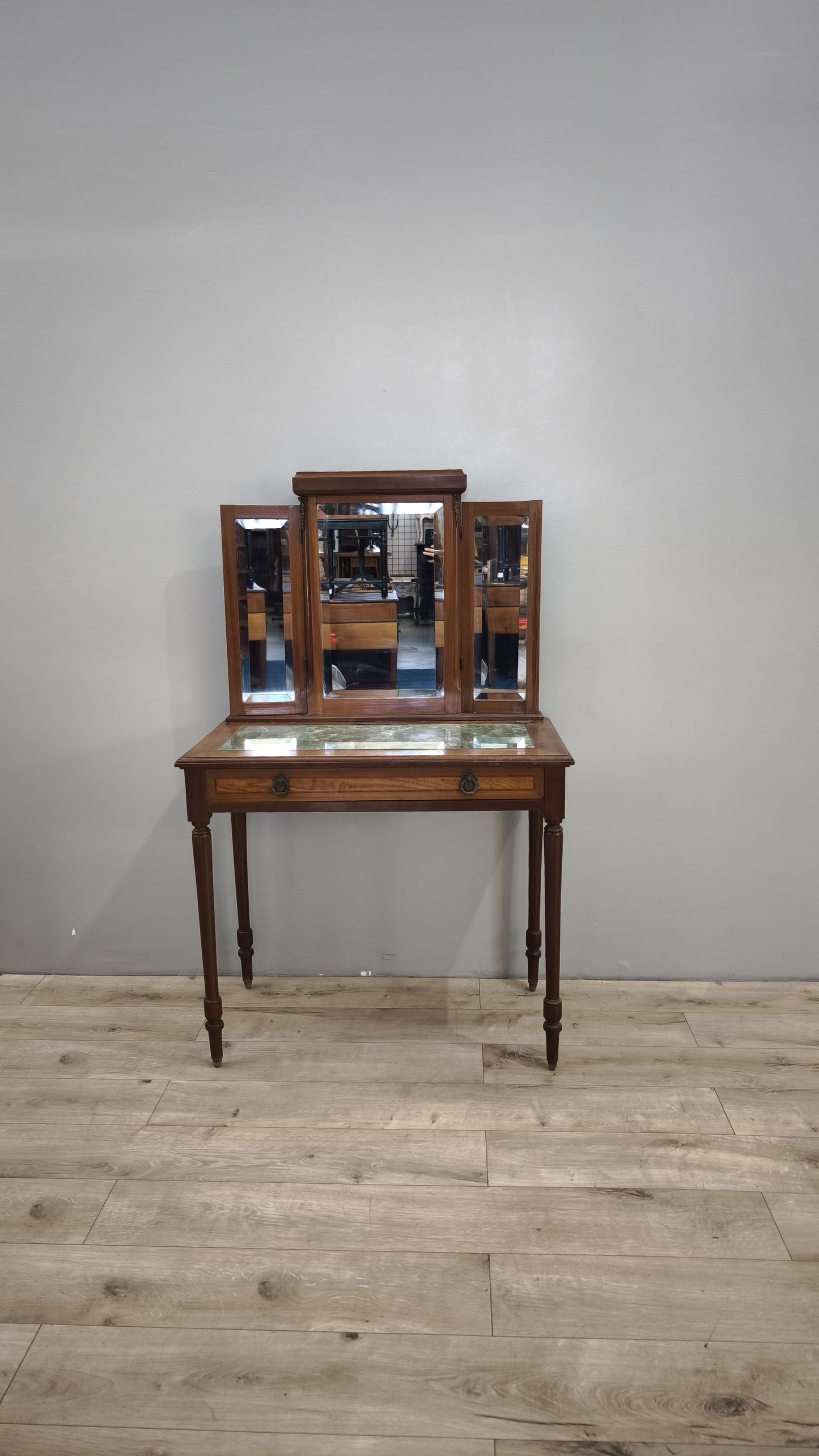83772 Toletta in legno con specchiera