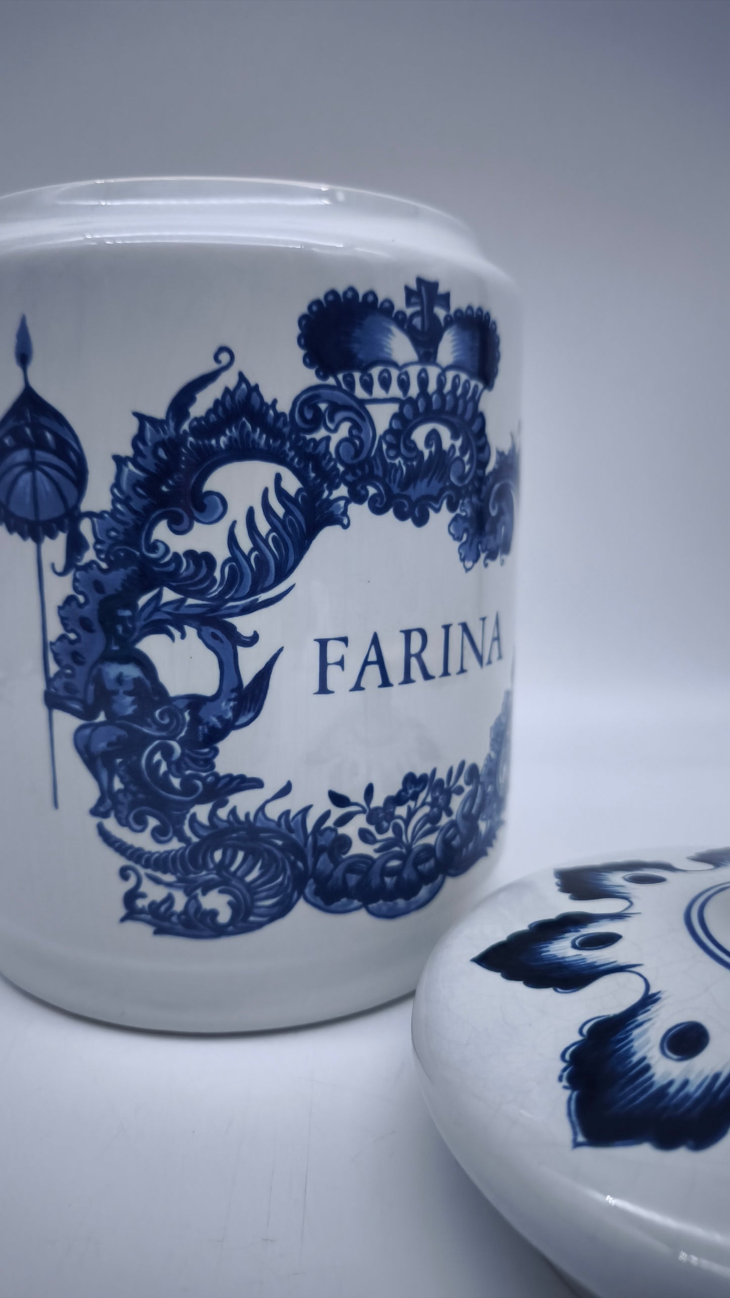 83803 Barattolo in ceramica Delft made in Holland, Farina