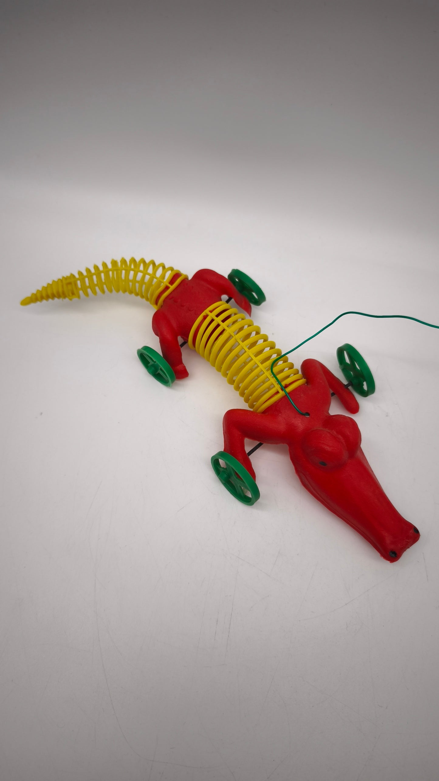 83152 Giocattolo vintage in plastica, coccodrillo