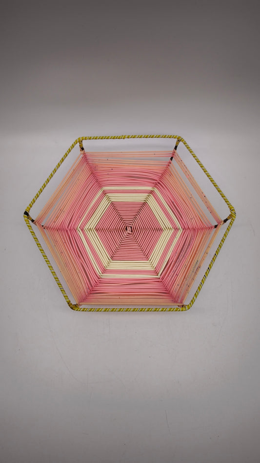 83301 Centrotavola anni '60 in corda di plastica